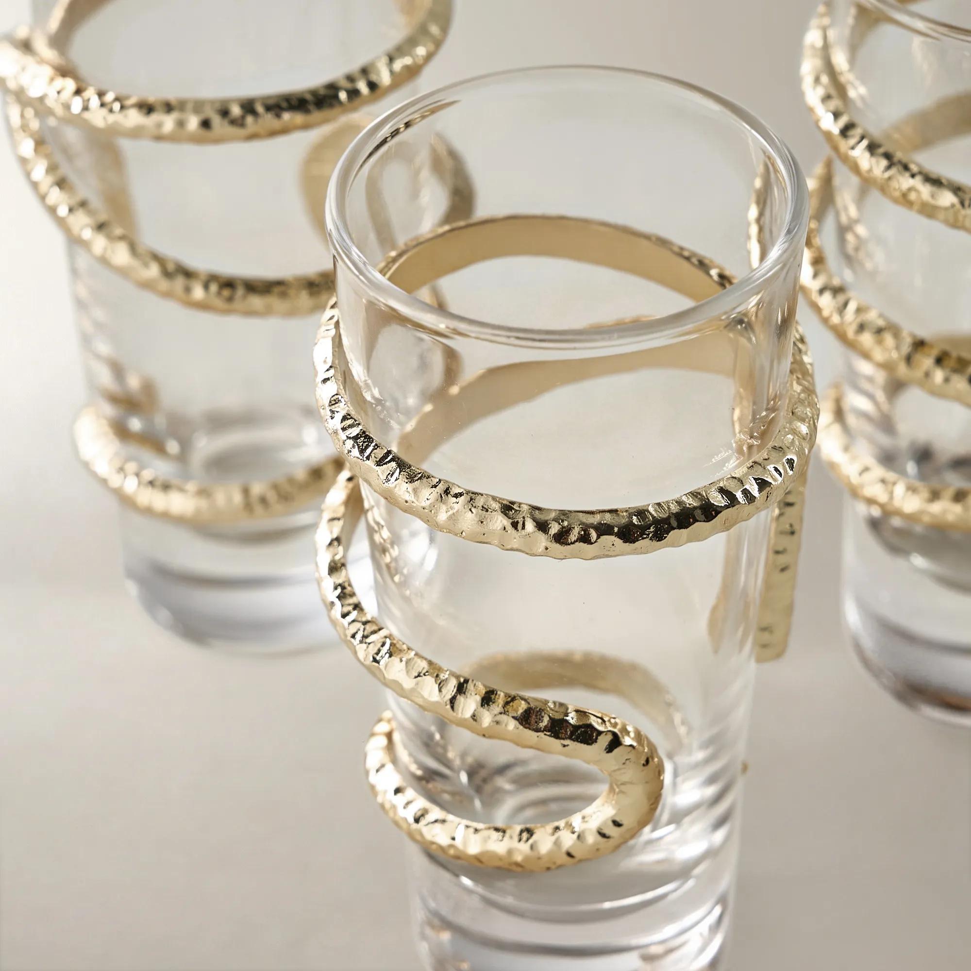 Josie Shot Glass Set - Soft Gold