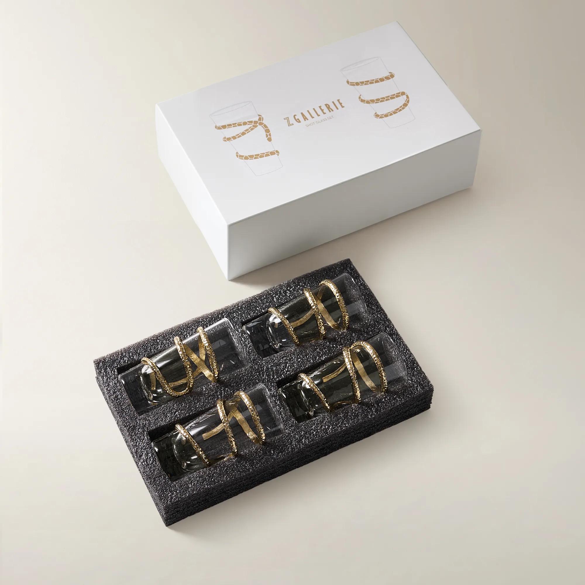 Josie Shot Glass Set - Soft Gold