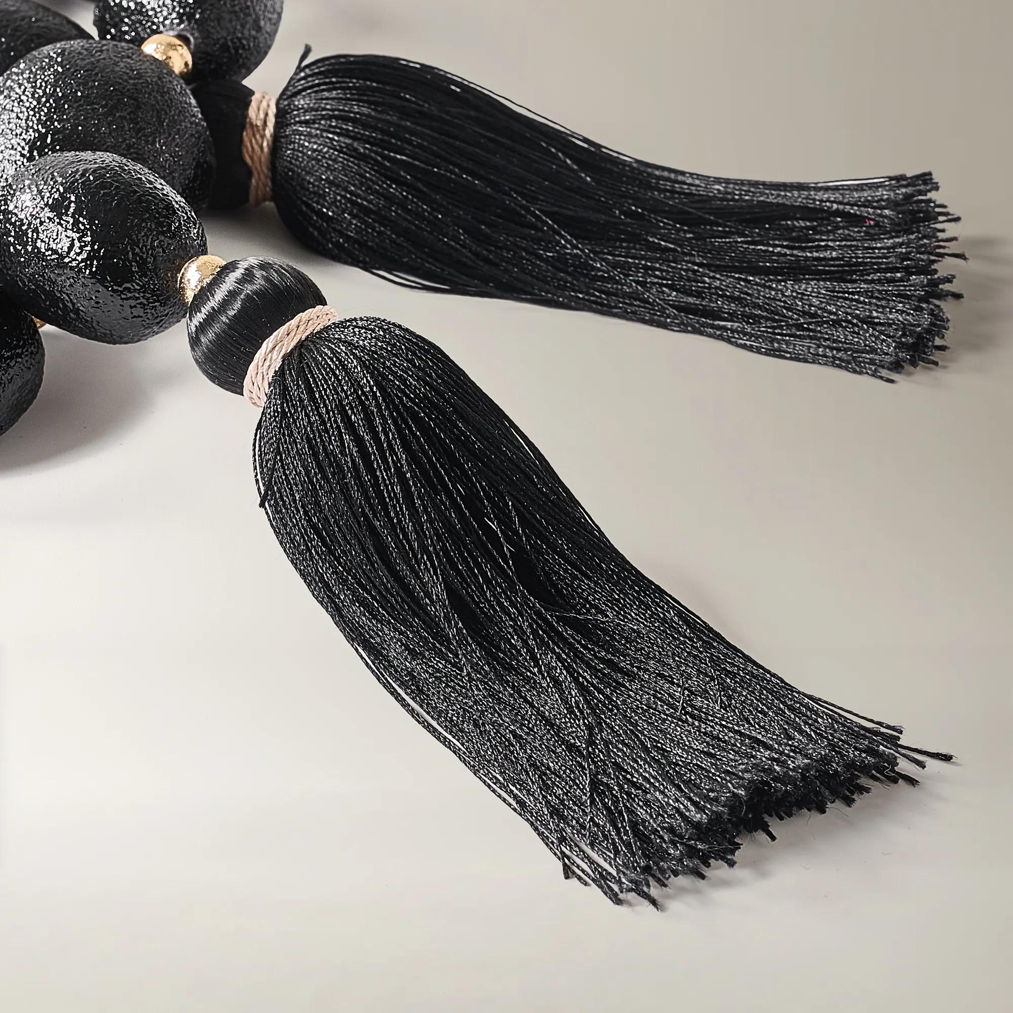 Decorative Beads - Black and Champagne