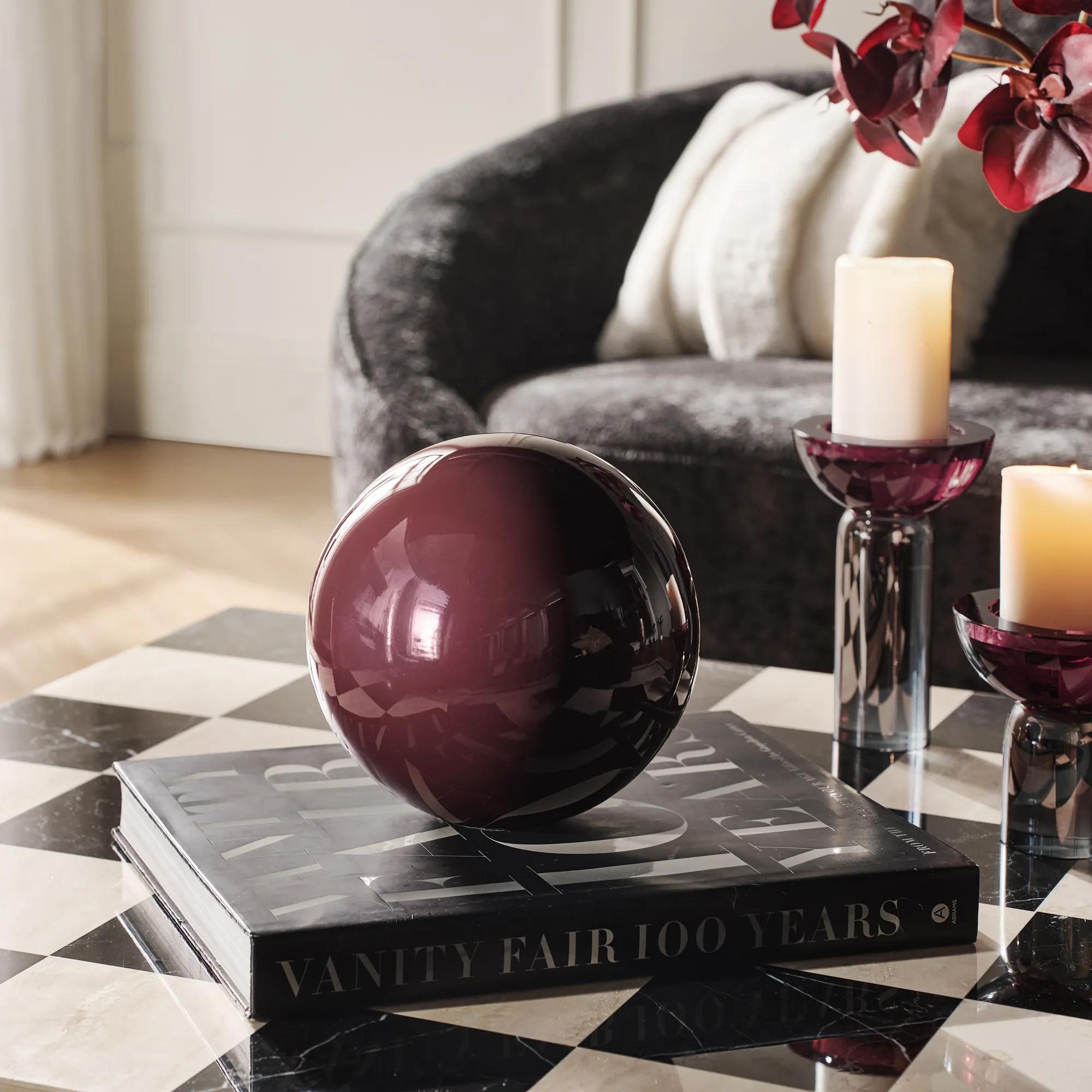 Decorative Ball - Glossy Fig