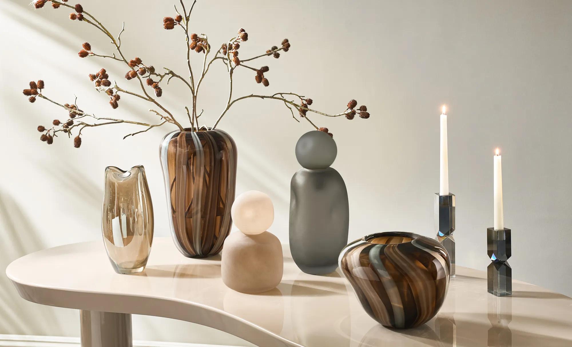 Angelica Glass Canister - Charcoal