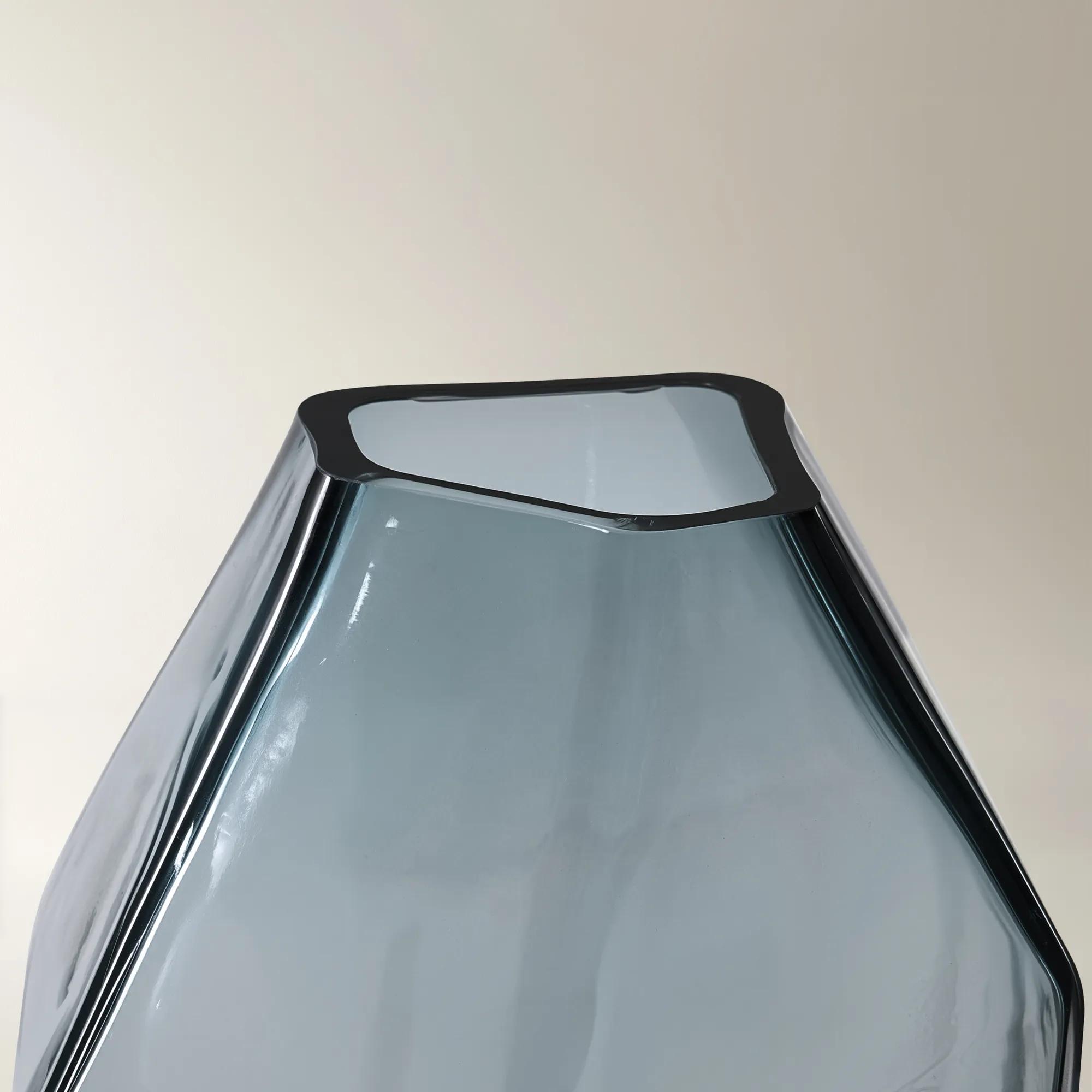 Anora Glass Vase - Blue