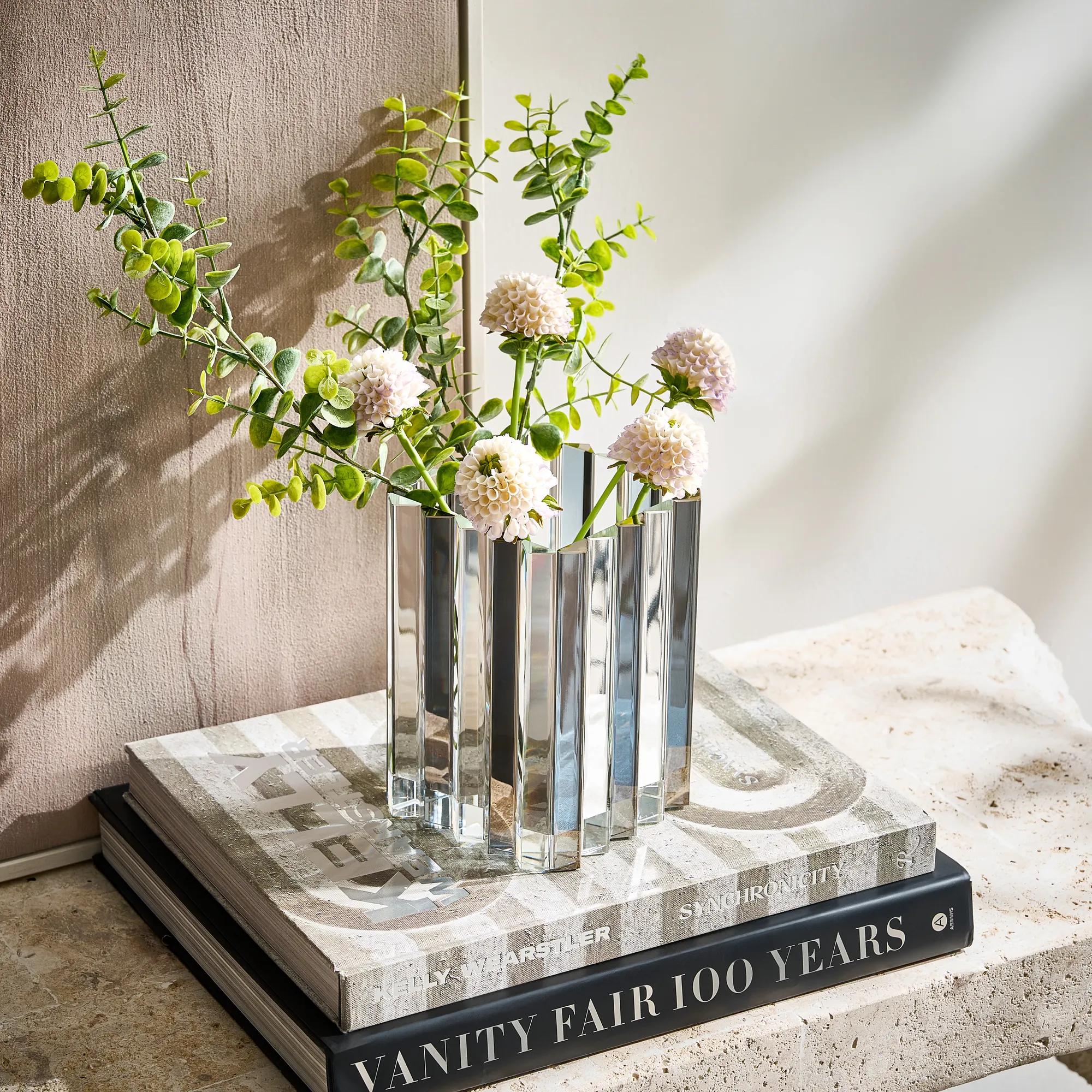 Bande Crystal Glass Candle Holder