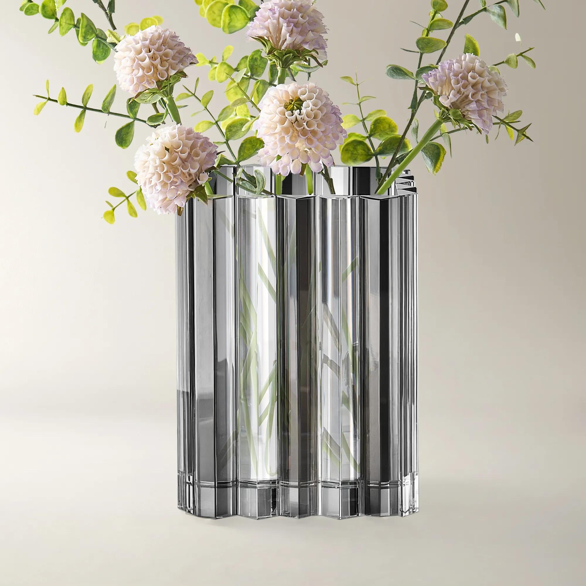Bande Crystal Glass Candle Holder