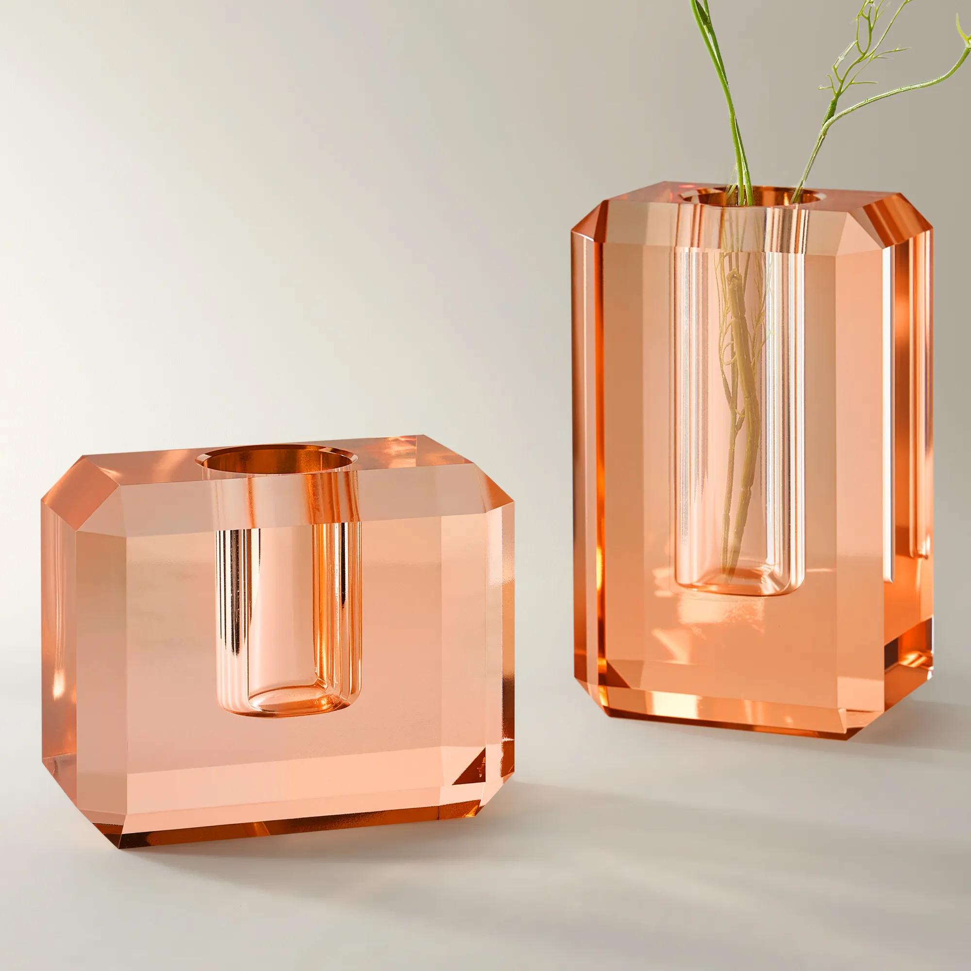 Corina Crystal Glass Bud Vase