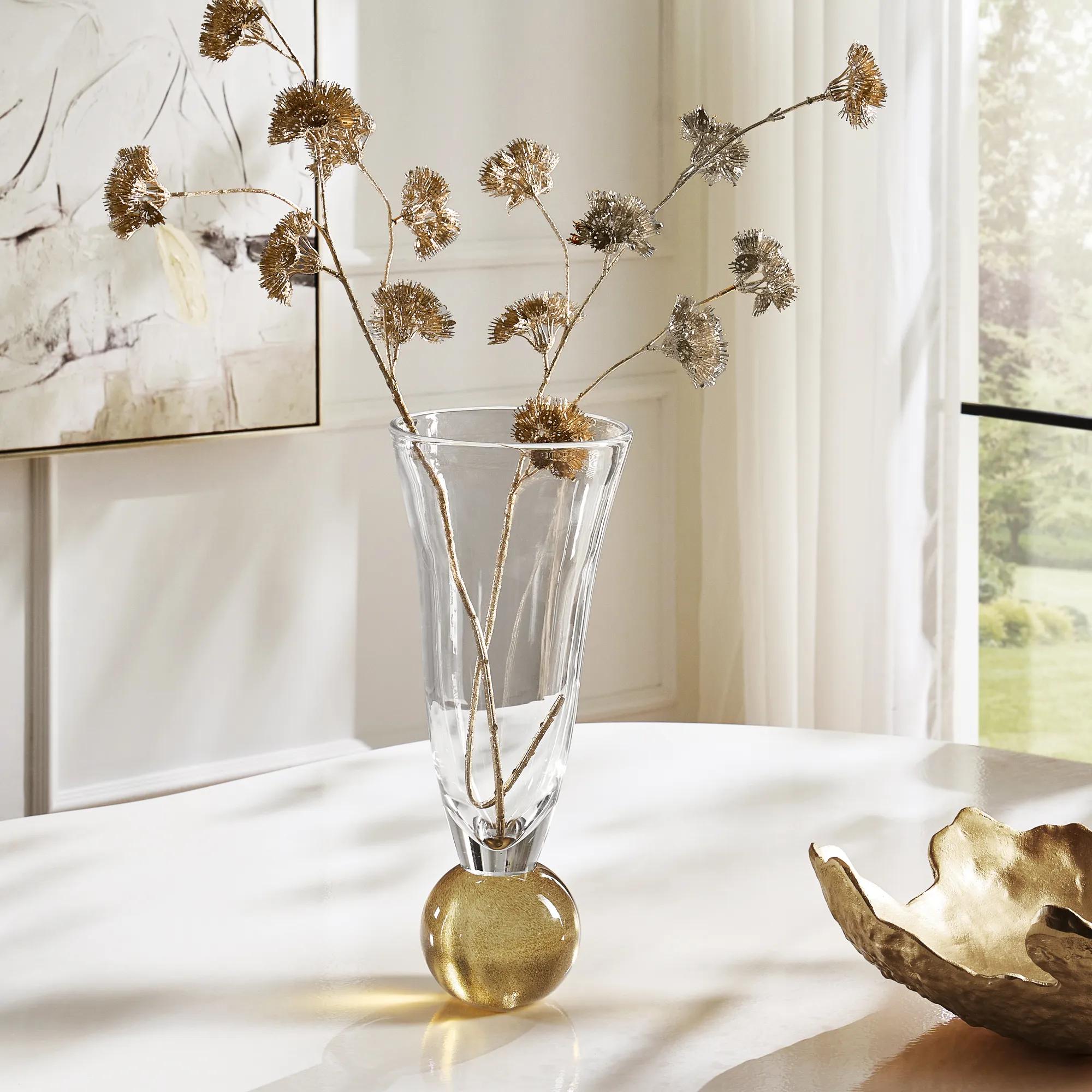 Palazzo Glass Vase - Honey Gold