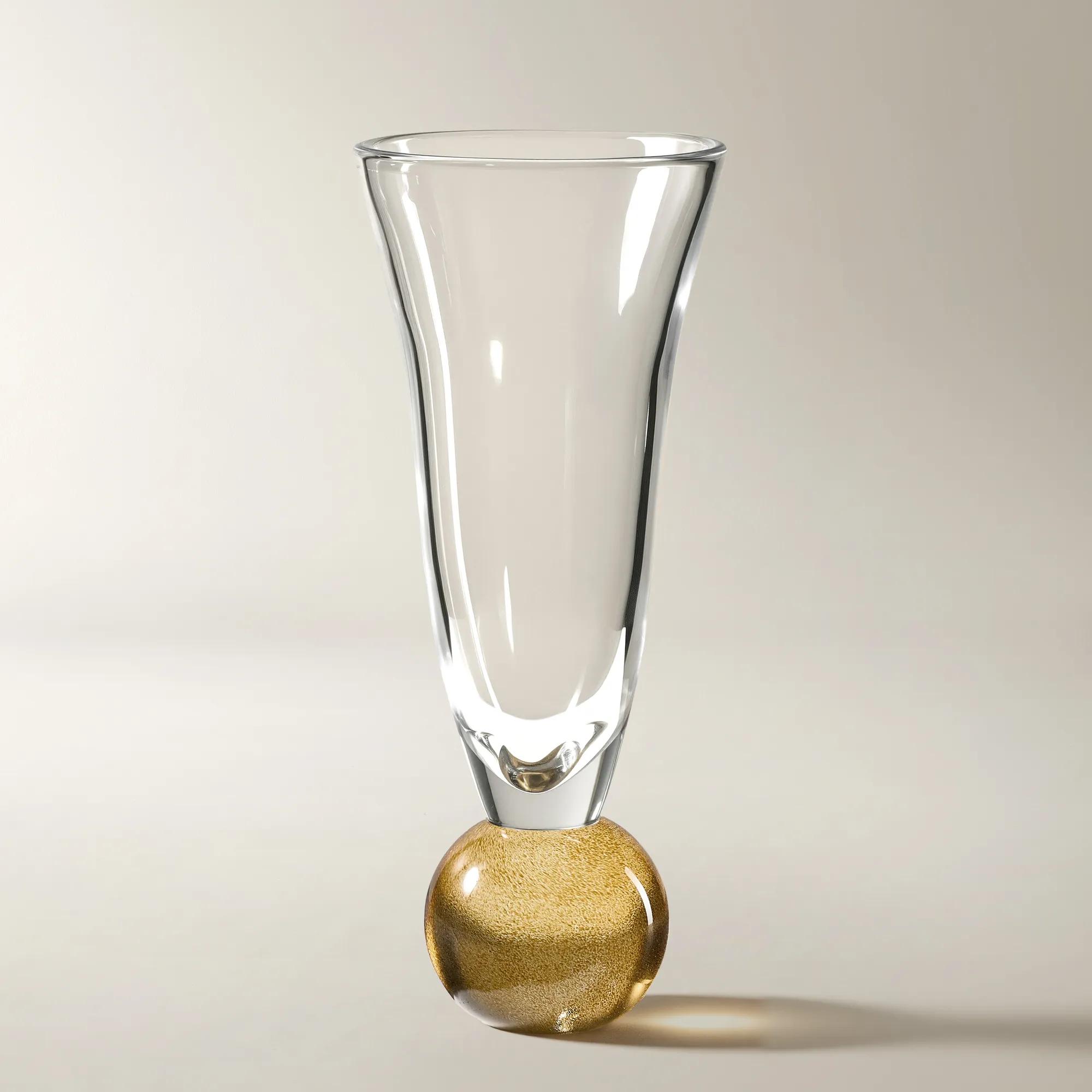 Palazzo Glass Vase - Honey Gold
