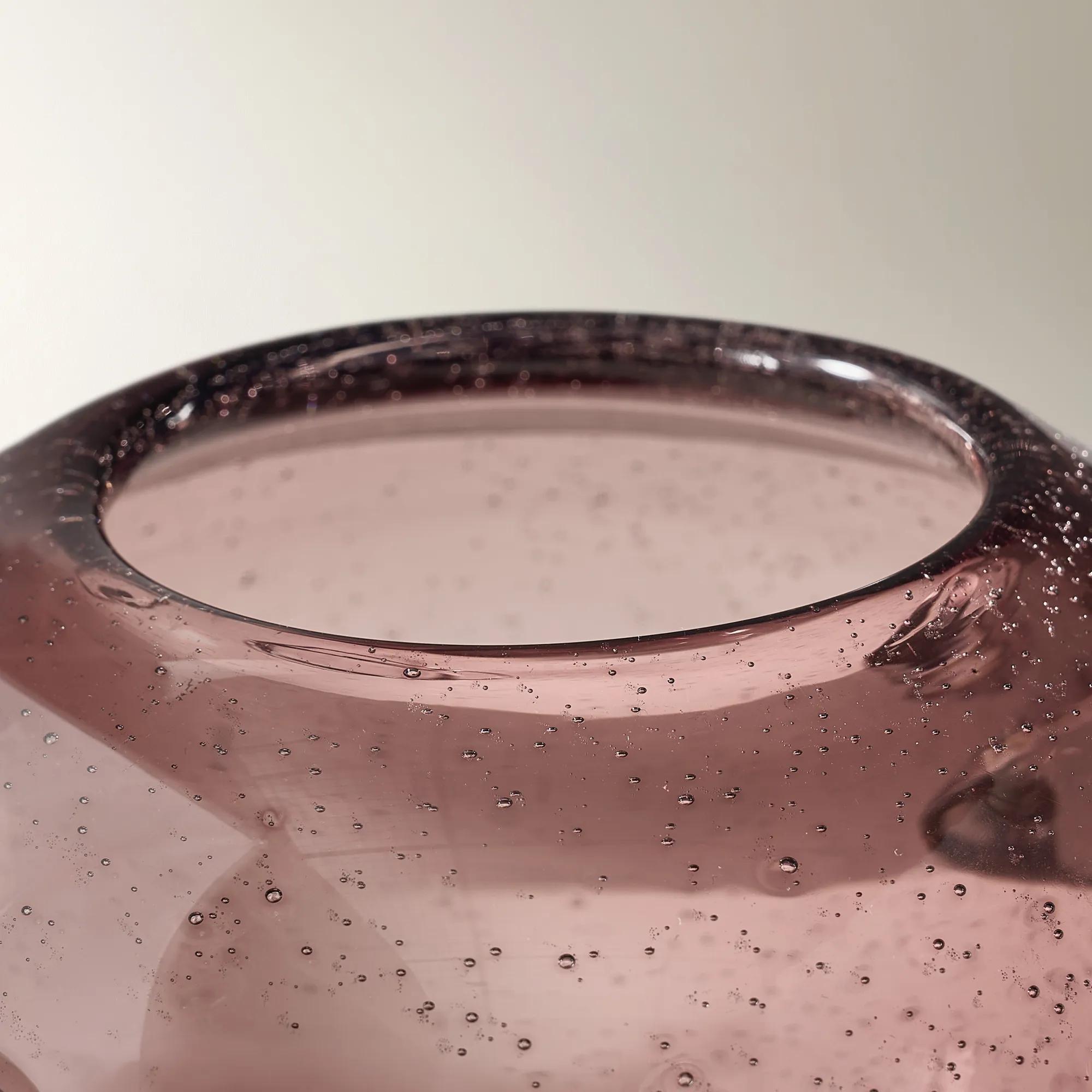 Surel Glass Vase - Antique Mauve