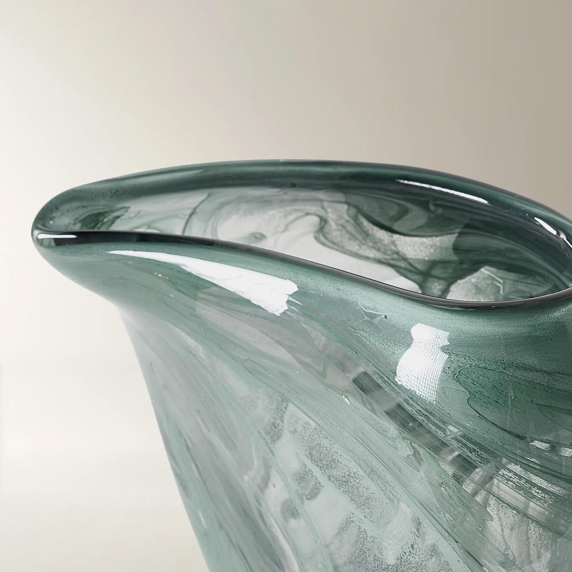 Flow Glass Vase - Sage Green