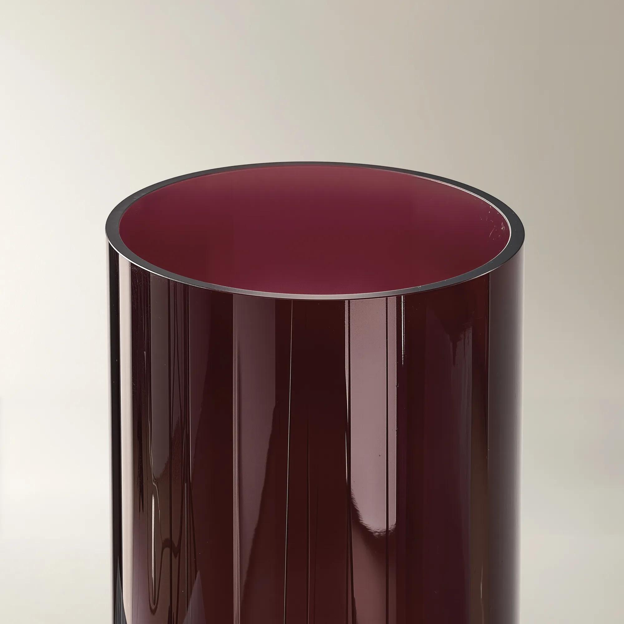 Bennet Glass Vase - Burgundy