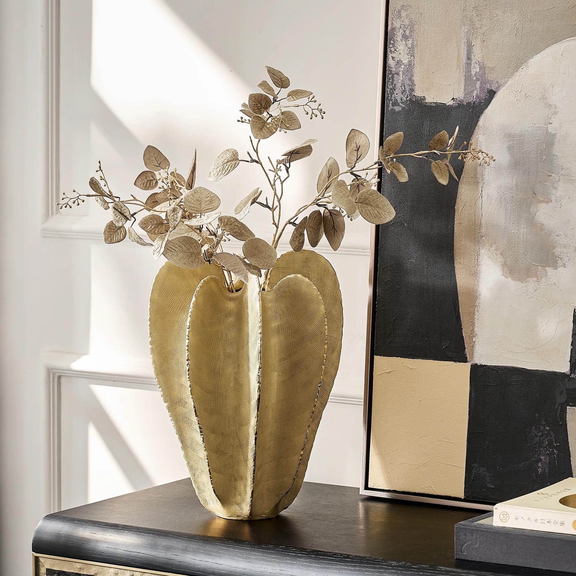 Kosta Ceramic Vase - Soft Gold