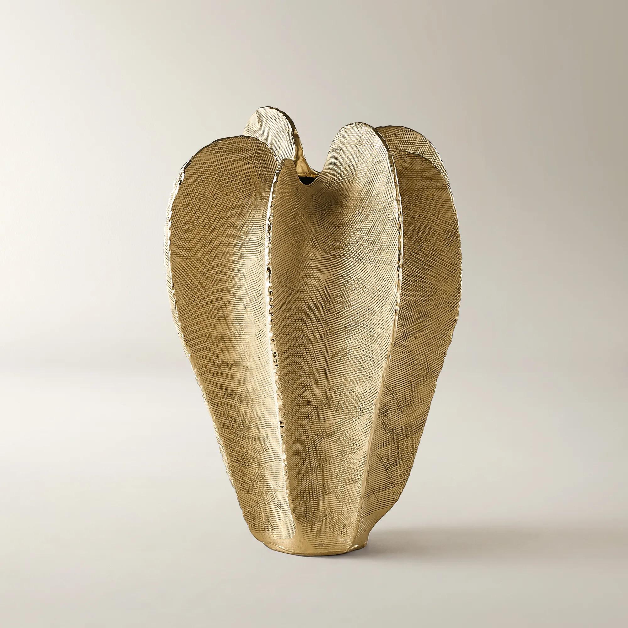 Kosta Ceramic Vase - Soft Gold
