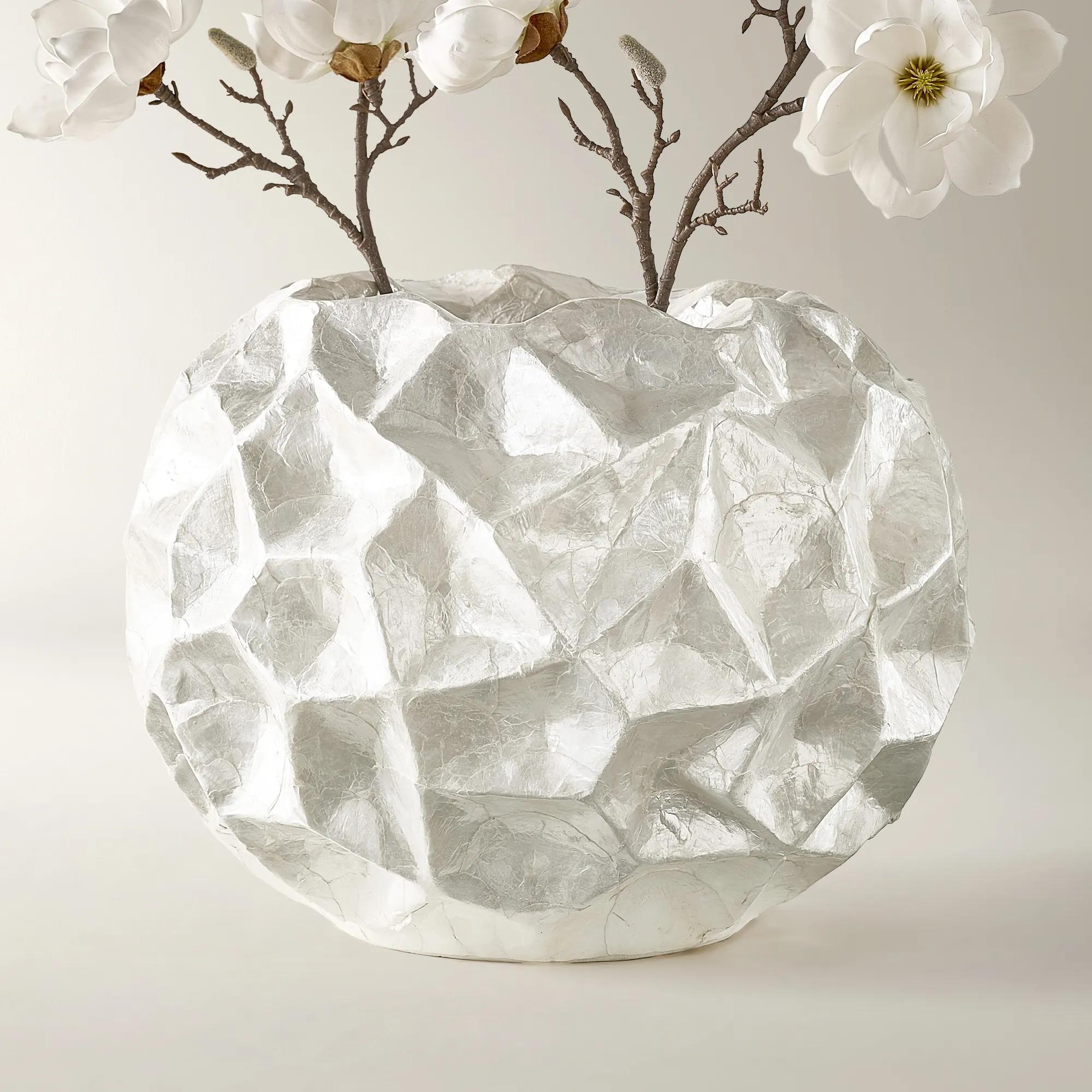 Aspen Capiz Shell Floor Planter 20.25" x 15.25"