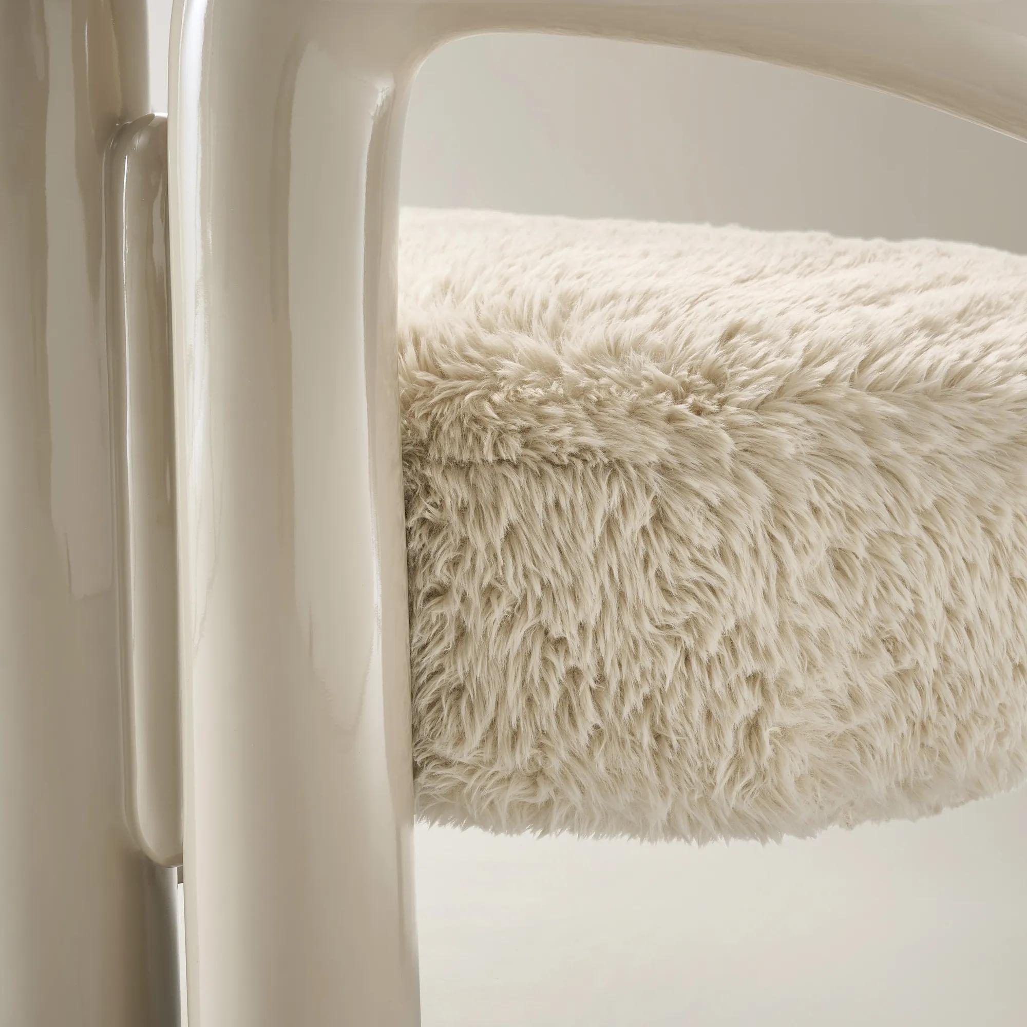 Nia Lacquer Accent Chair - Turtle Dove