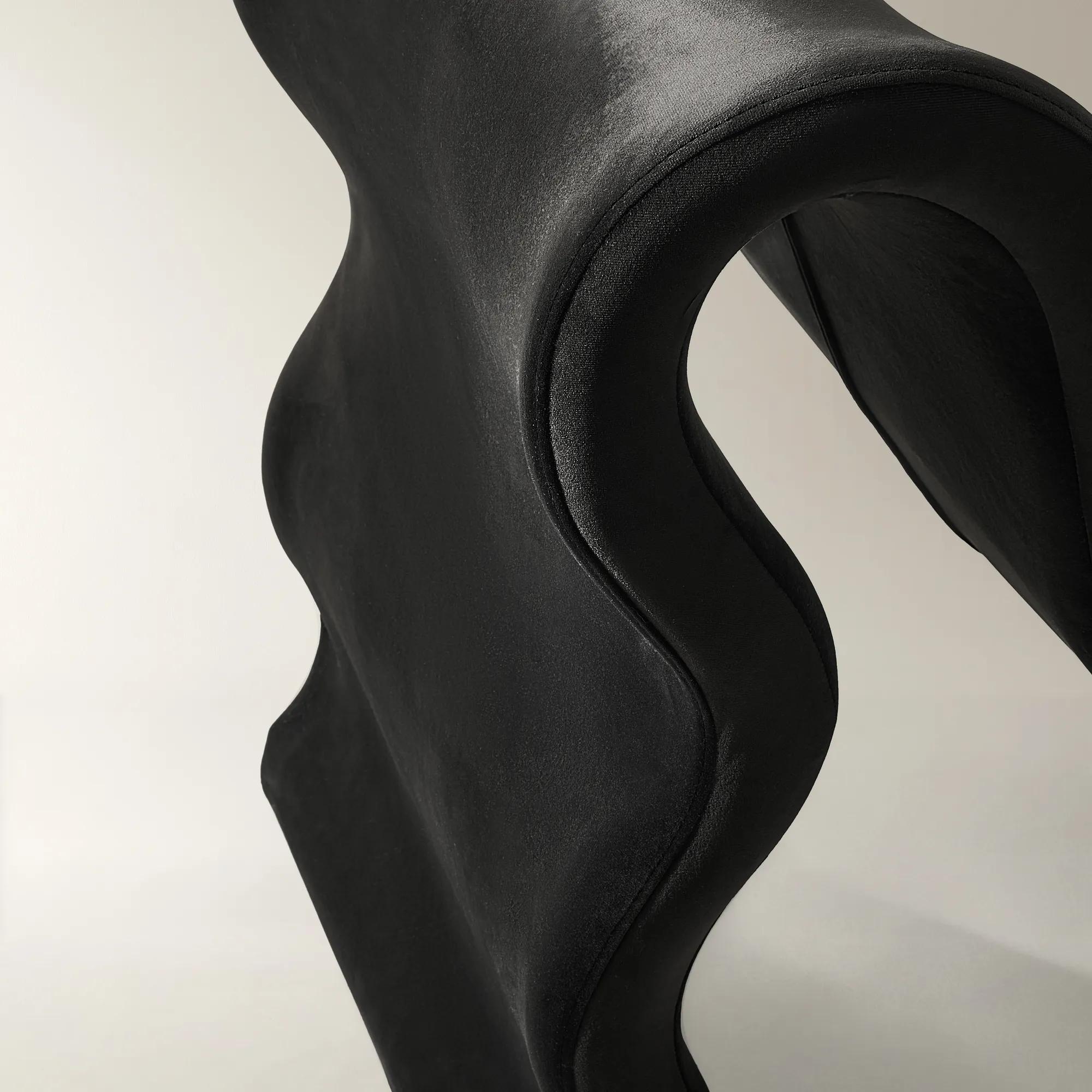 Romy Velvet Accent Chair - Charcoal