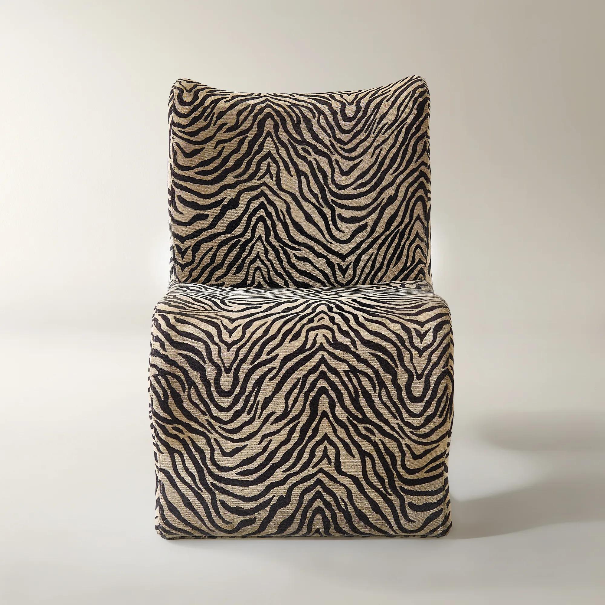 Romy Performance Chenille Accent Chair - Zebra