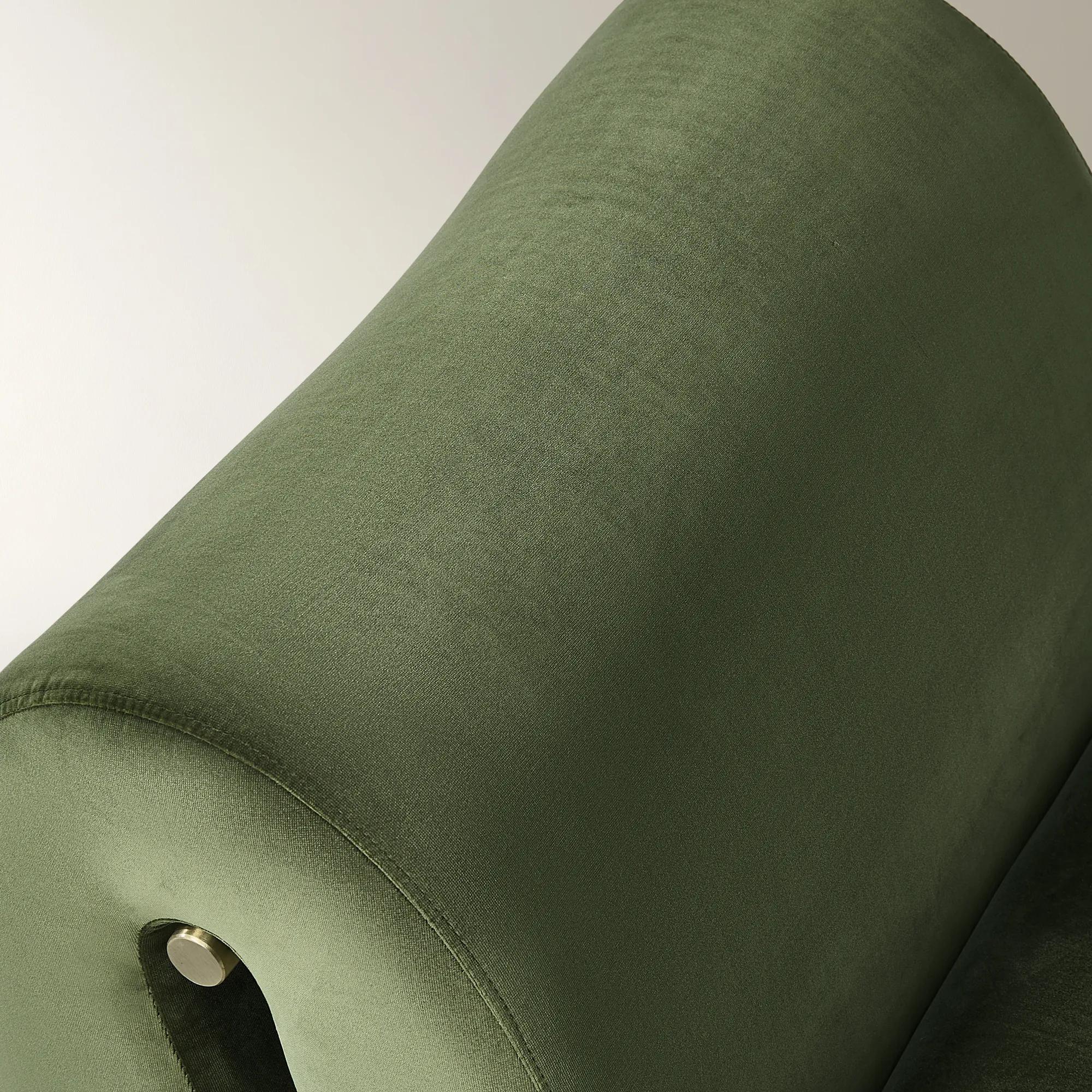 Cora Velvet Accent Chair - Jade Green