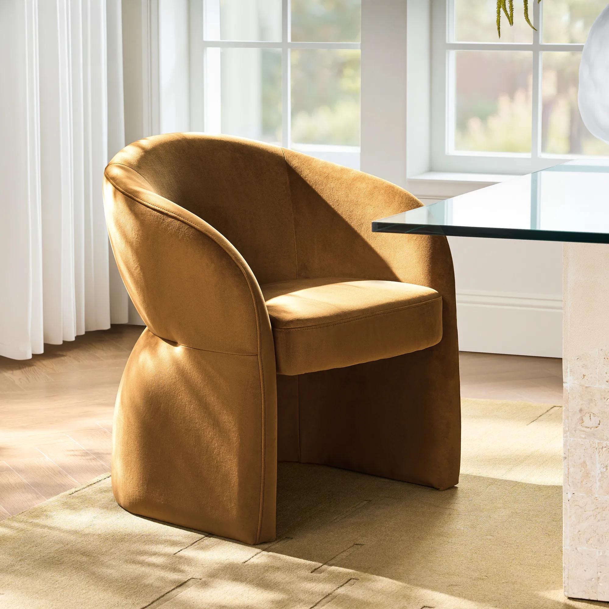 Sierra Velvet Chair - Roasted Pecan