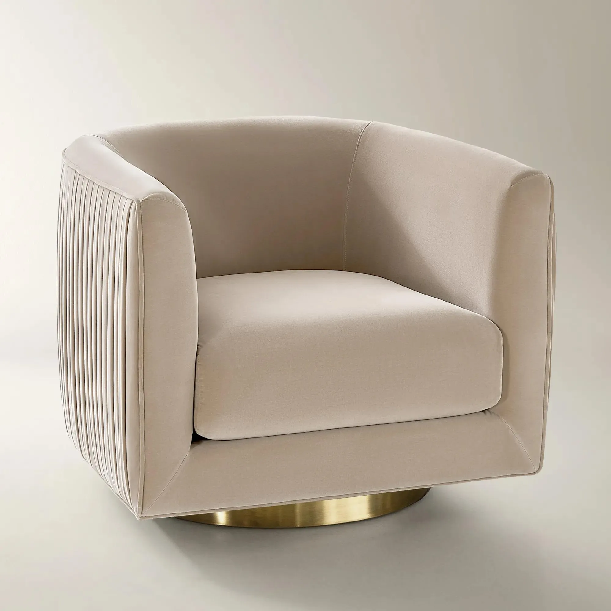 Lyssa Pleated Swivel Accent Chair