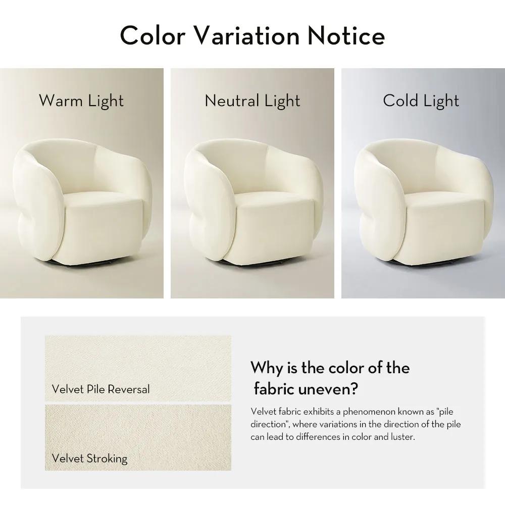 Sierra Cloud Velvet Swivel Accent Chair