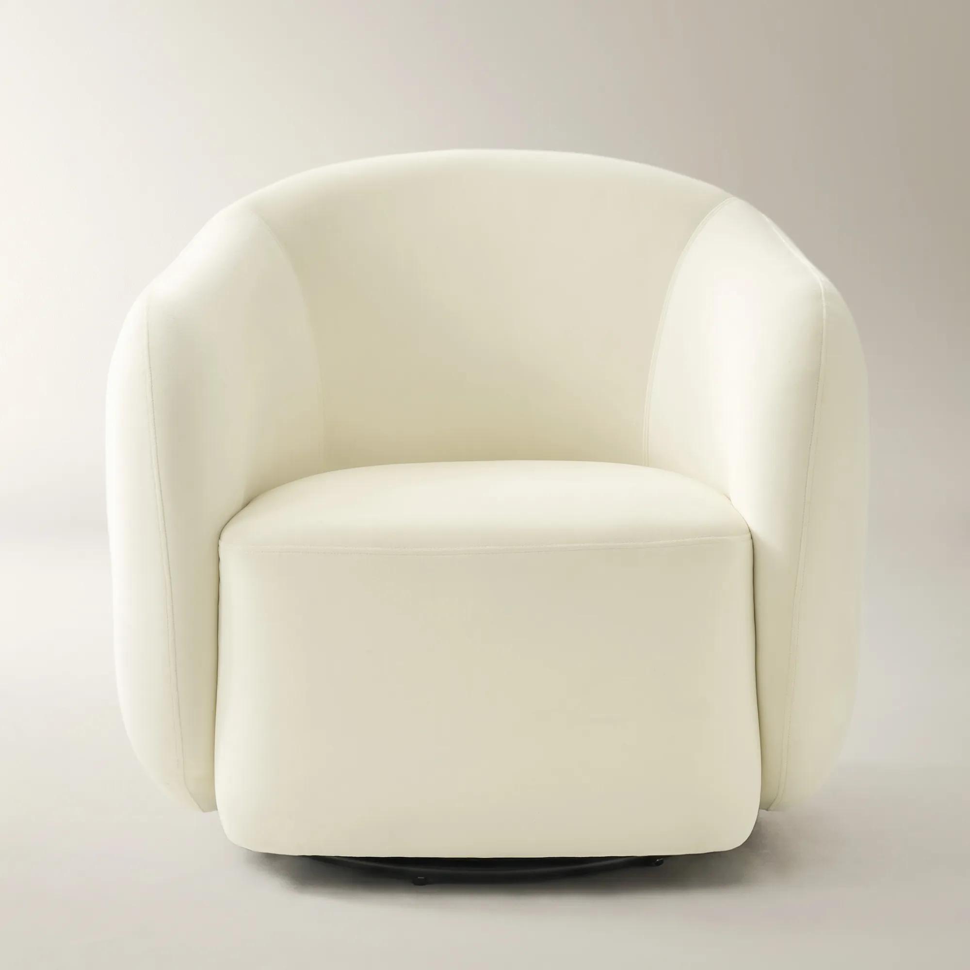 Sierra Cloud Velvet Swivel Accent Chair