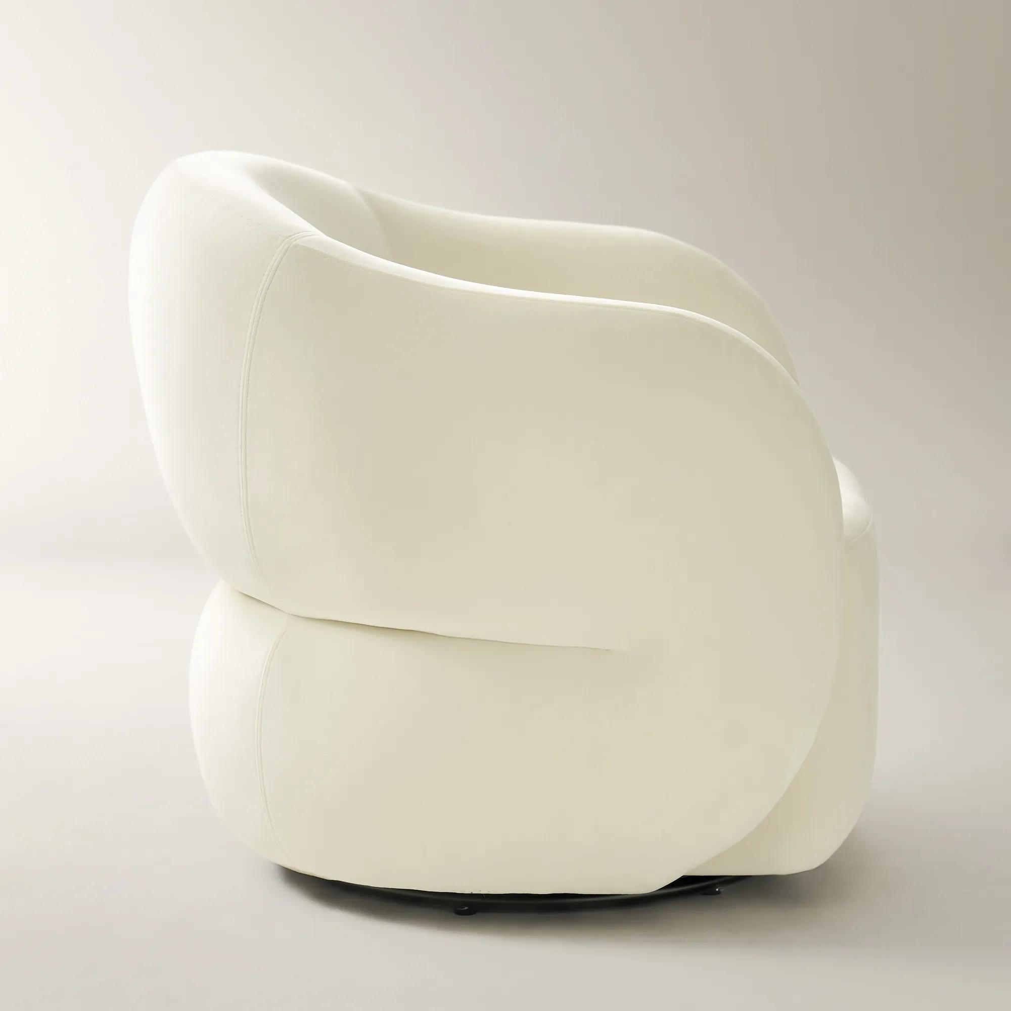 Sierra Cloud Velvet Swivel Accent Chair