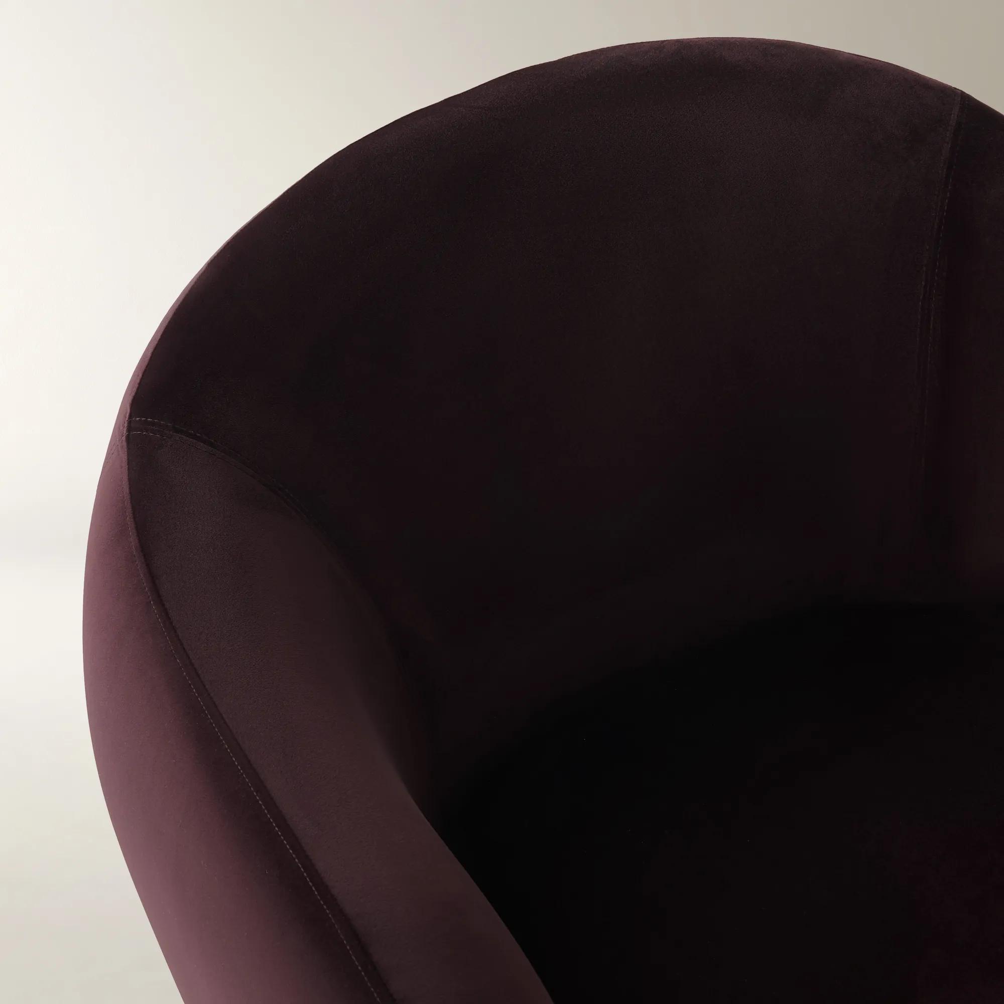Sierra Fig Velvet Swivel Accent Chair