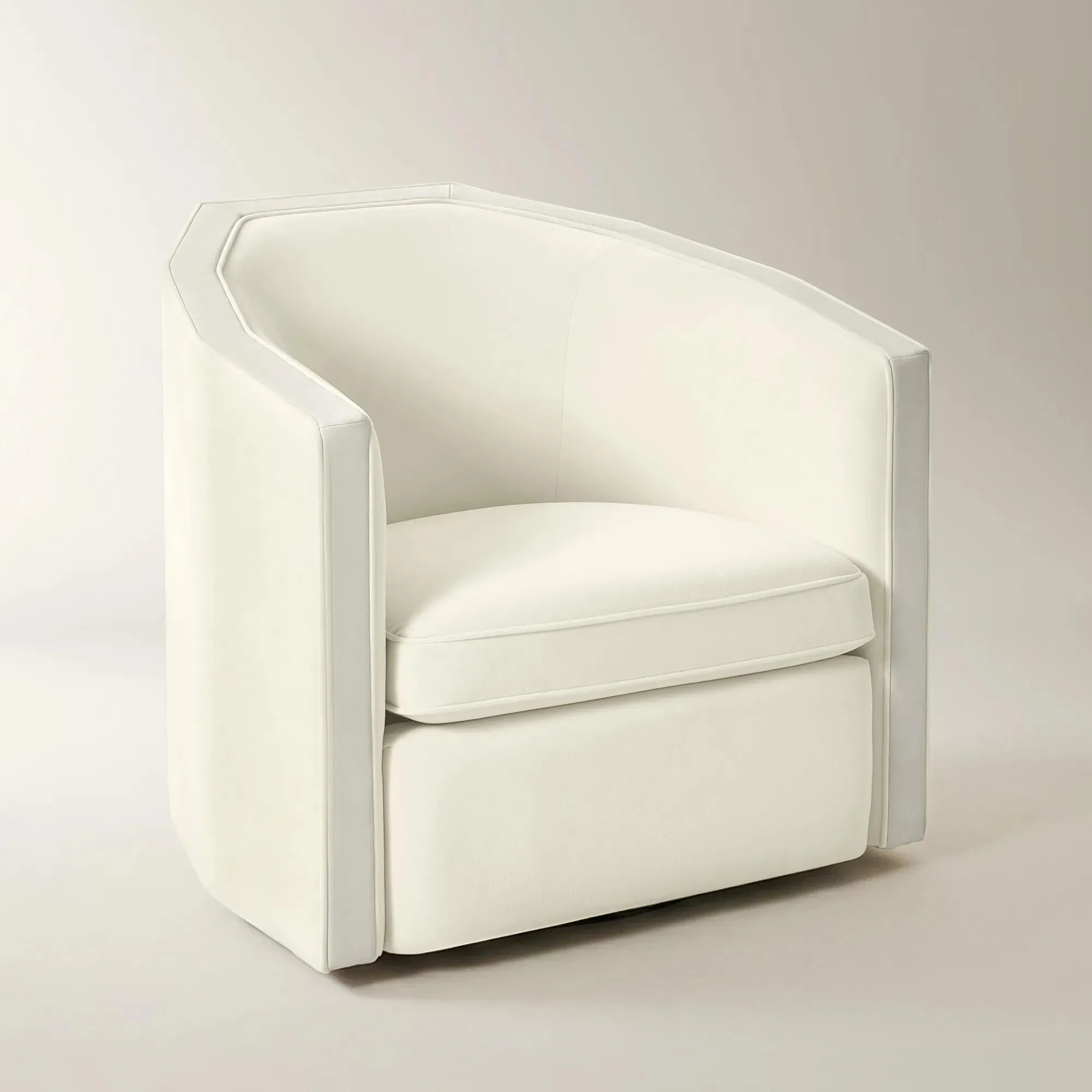 Vesper  Leather Swivel Accent Chair