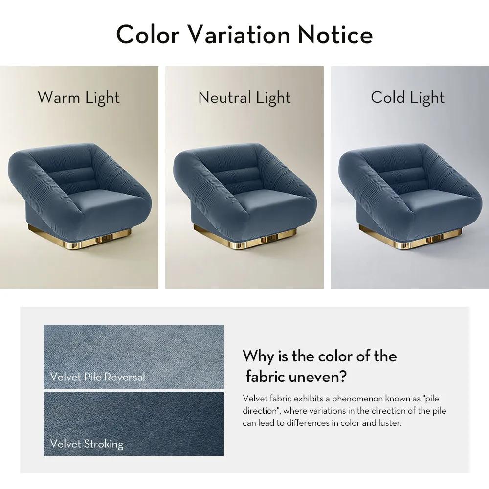 Dover Dusty Blue Velvet Swivel Accent Chair