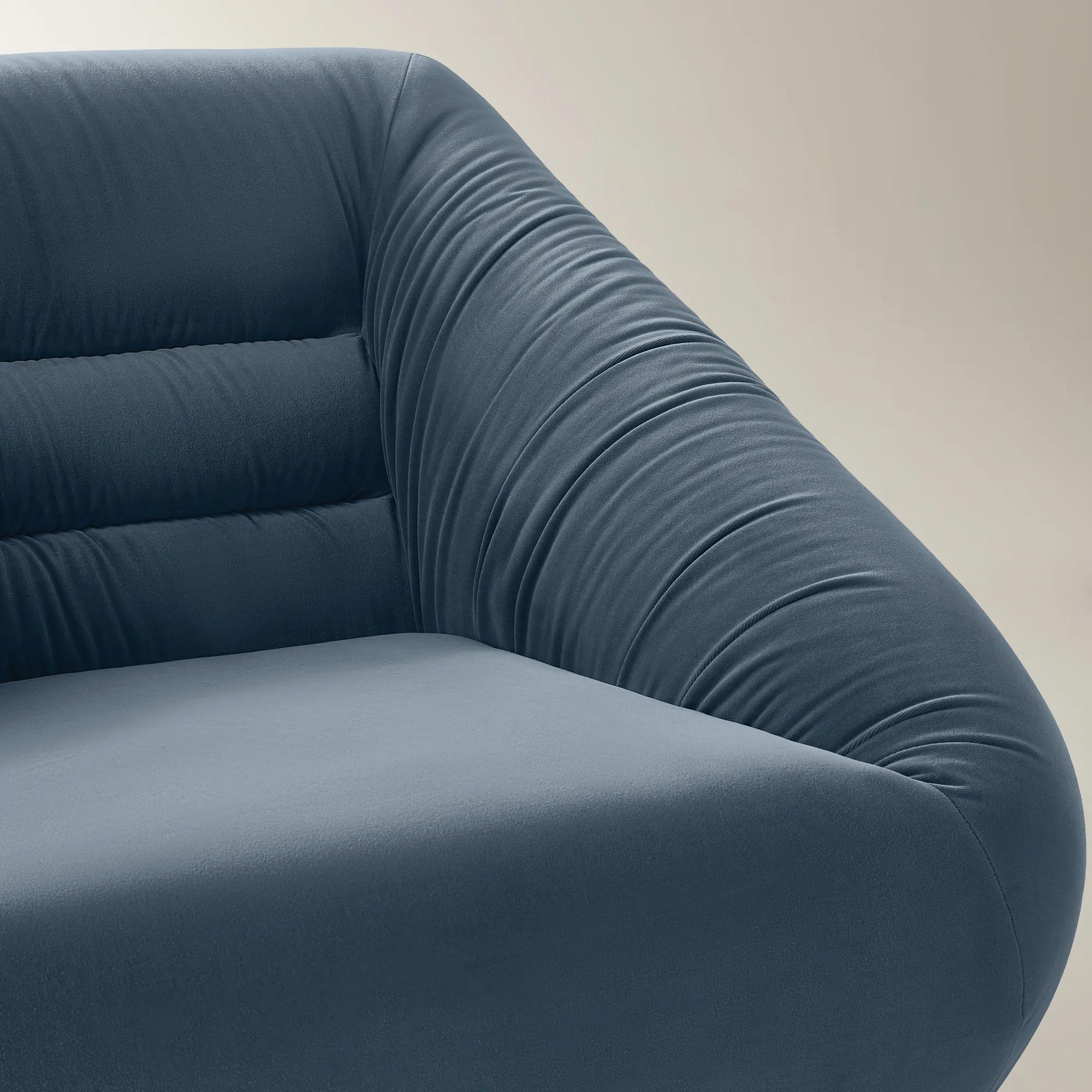 Dover Dusty Blue Velvet Swivel Accent Chair