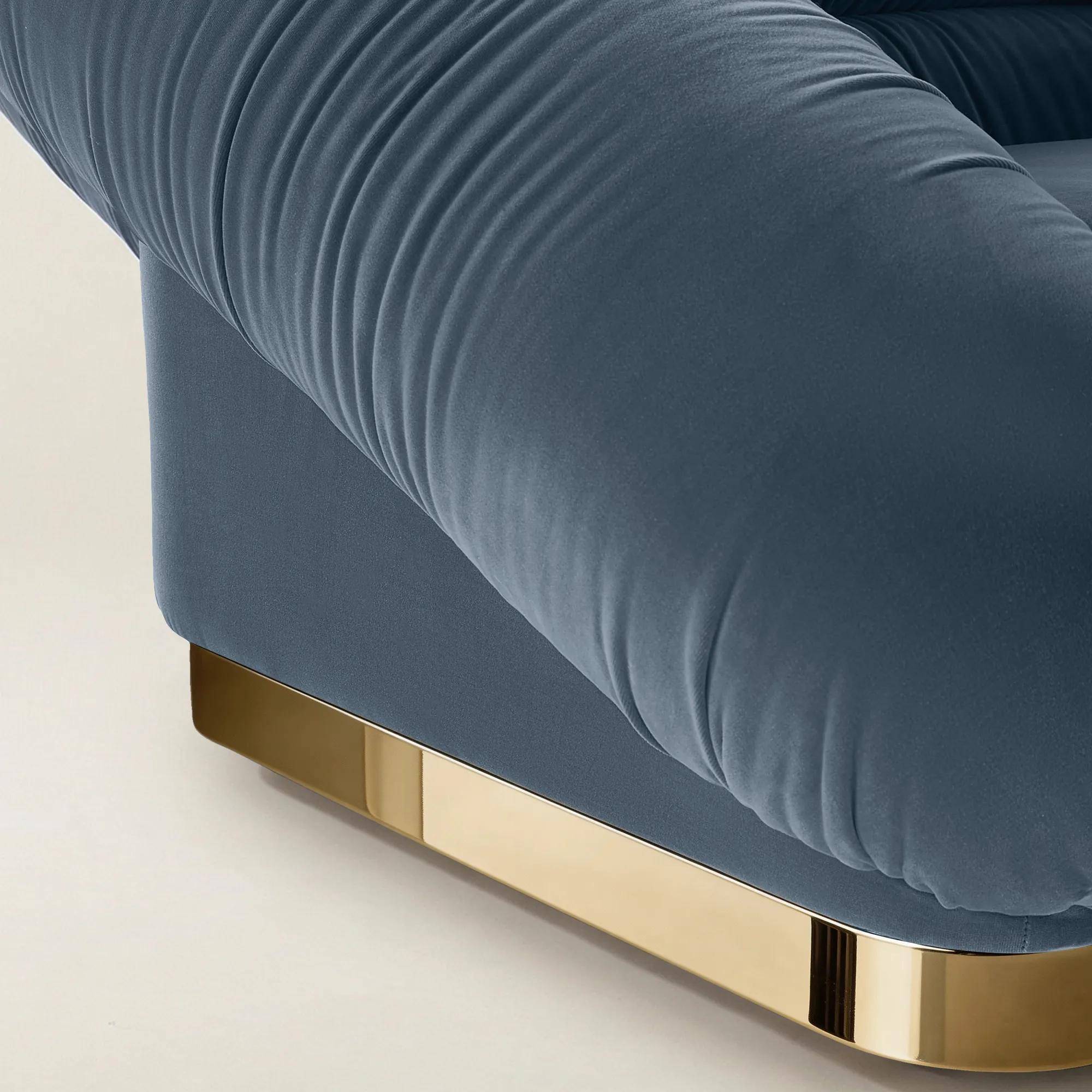 Dover Dusty Blue Velvet Swivel Accent Chair