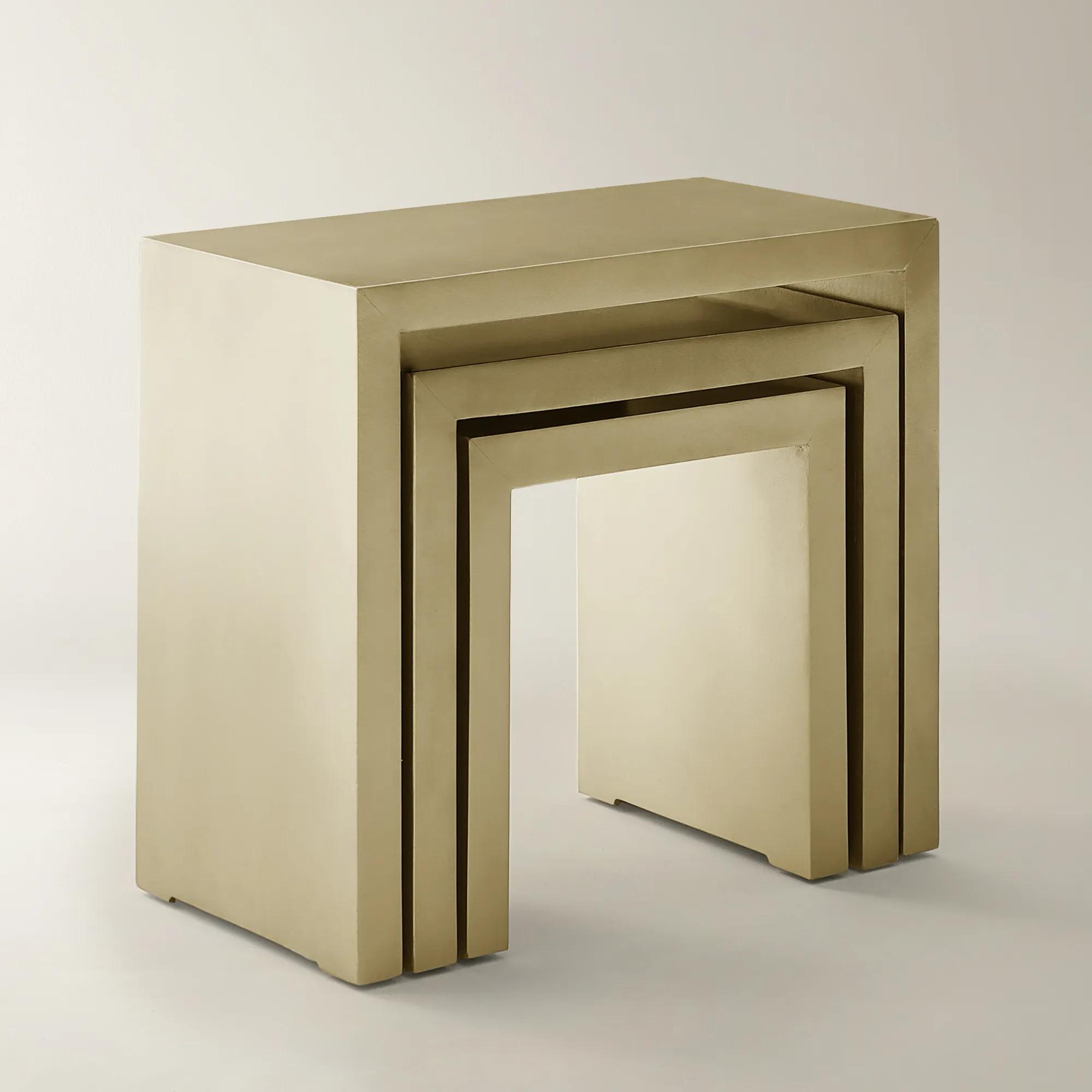 Astair Gold Nesting Tables Set of 3