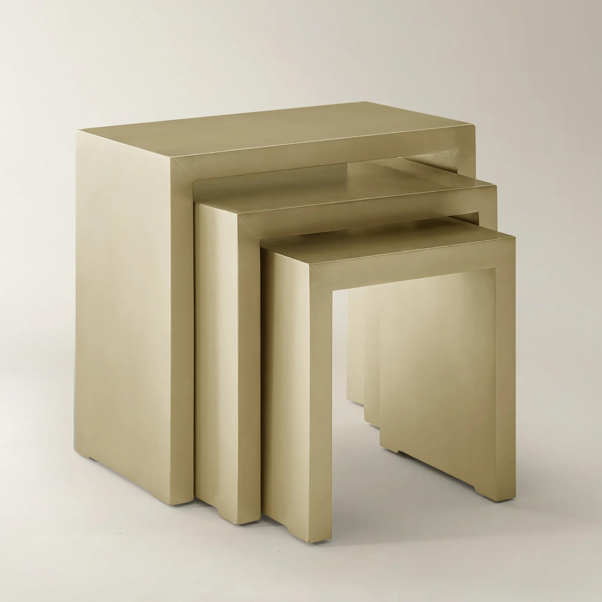 Astair Gold Nesting Tables Set of 3