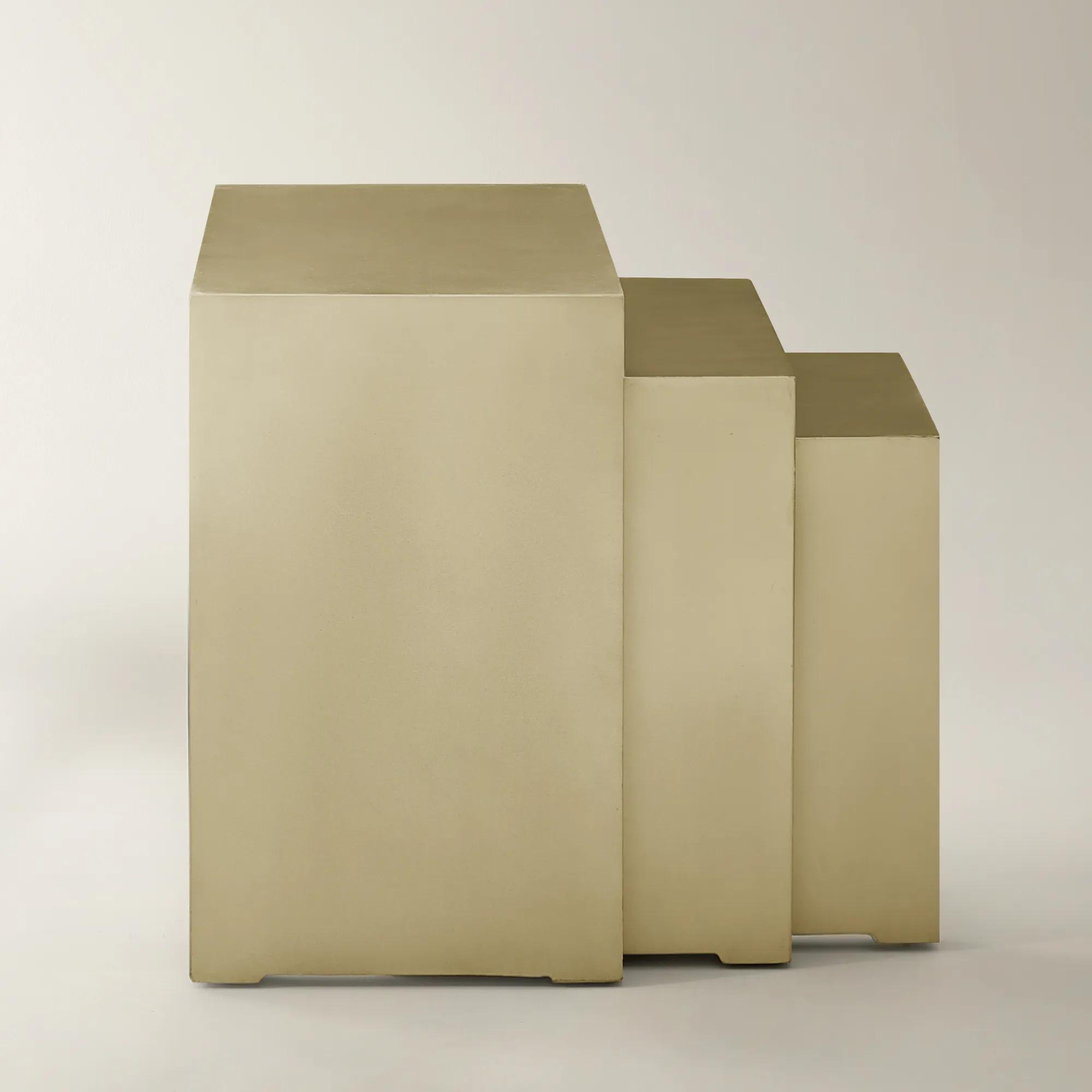 Astair Gold Nesting Tables Set of 3