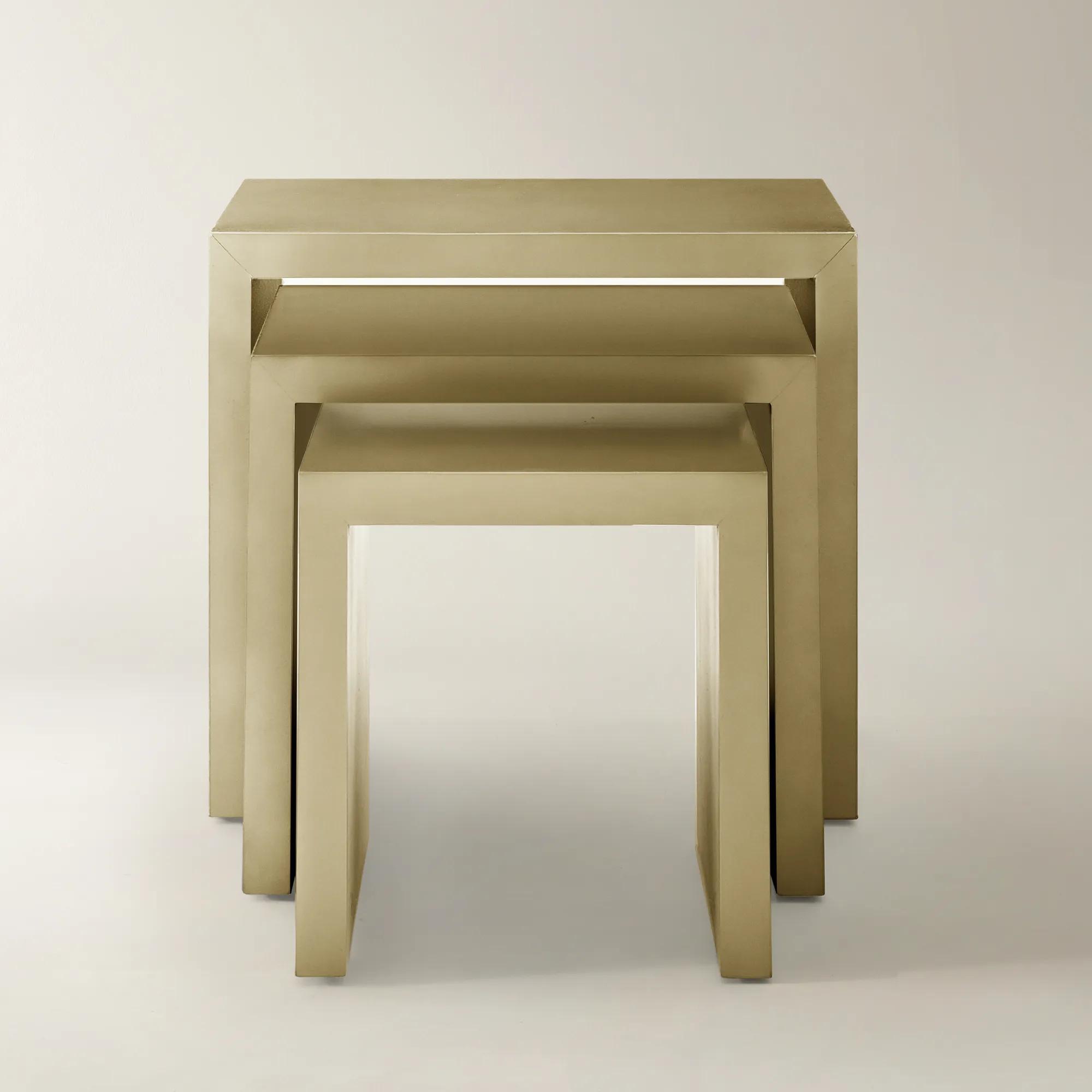 Astair Gold Nesting Tables Set of 3