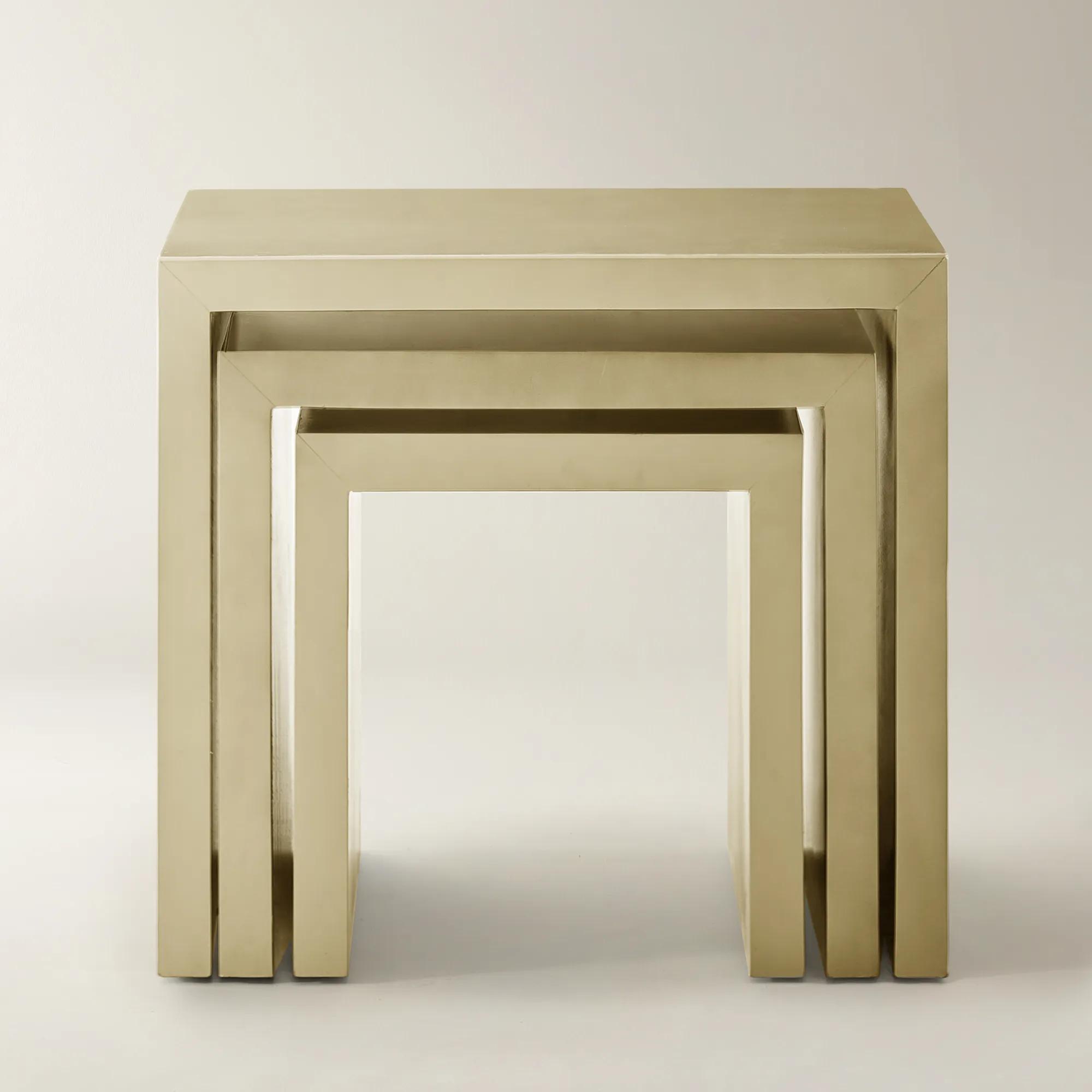 Astair Gold Nesting Tables Set of 3