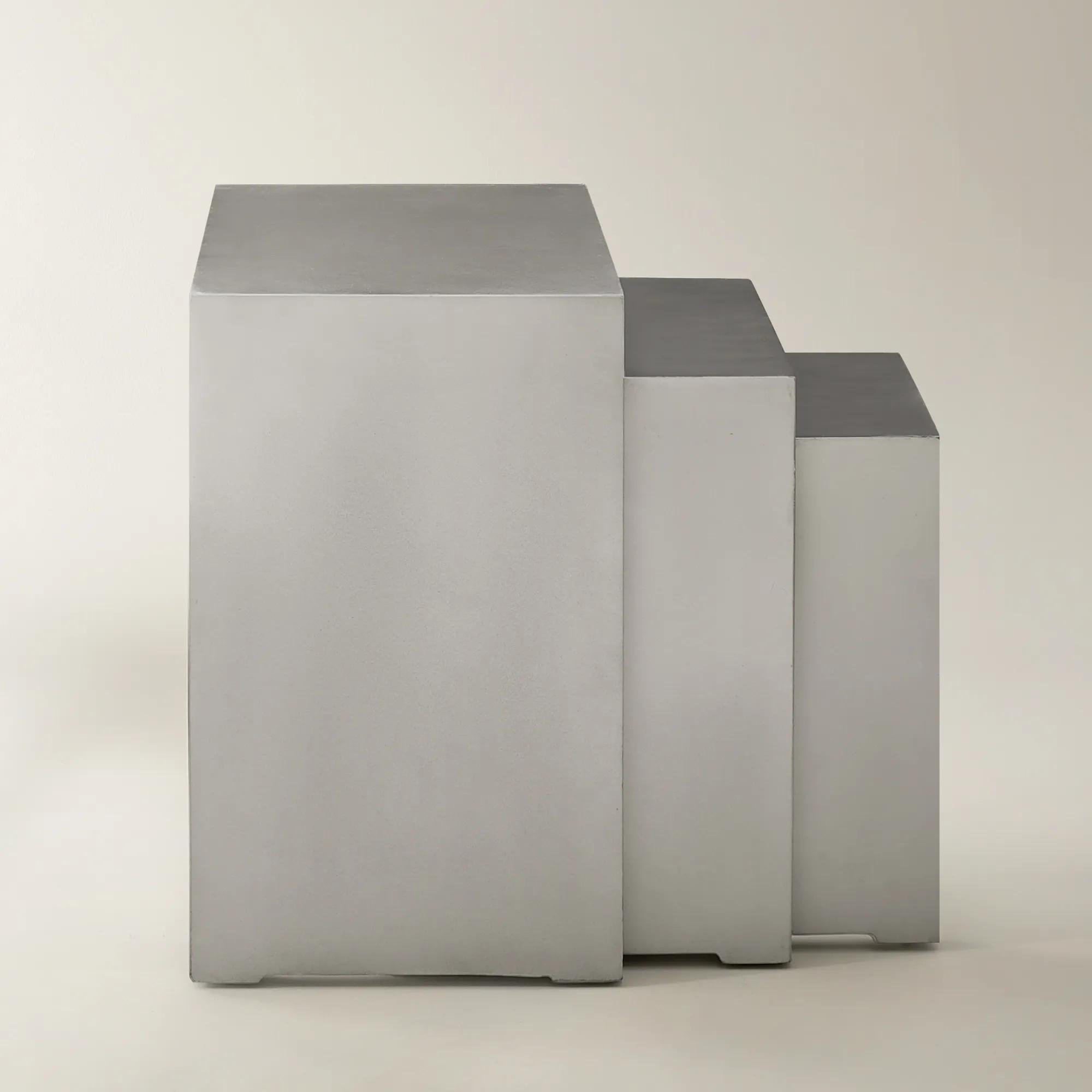 Astair Silver Nesting Tables Set of 3