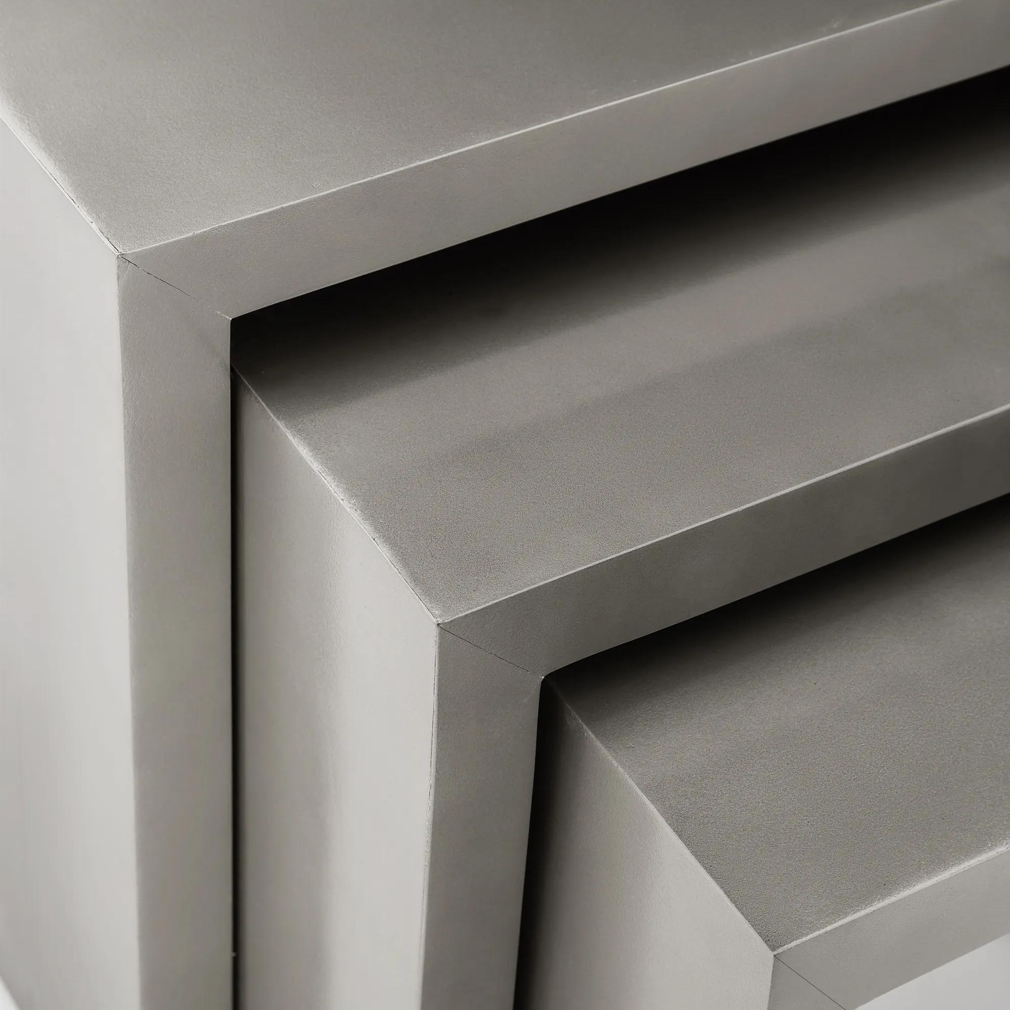Astair Silver Nesting Tables Set of 3