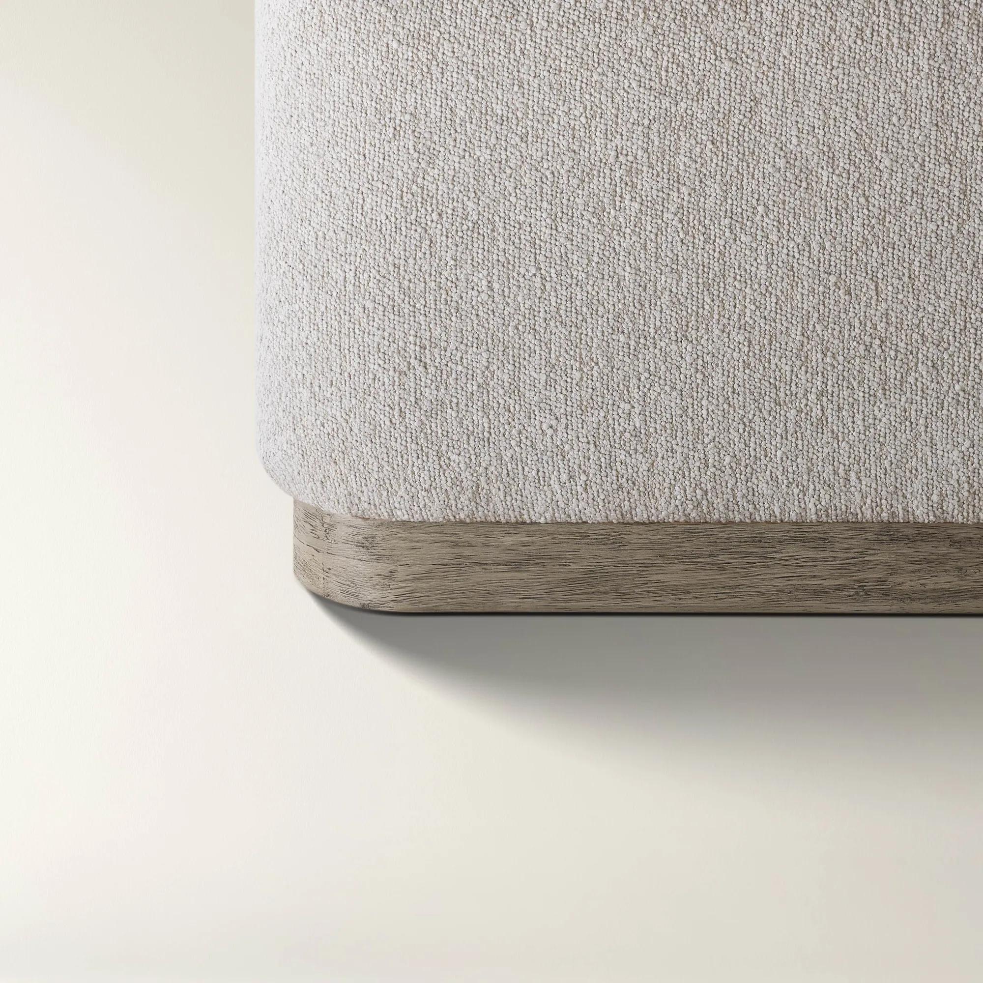 Glimmer Ivory Performance Velvet Upholstered King Platform Bed