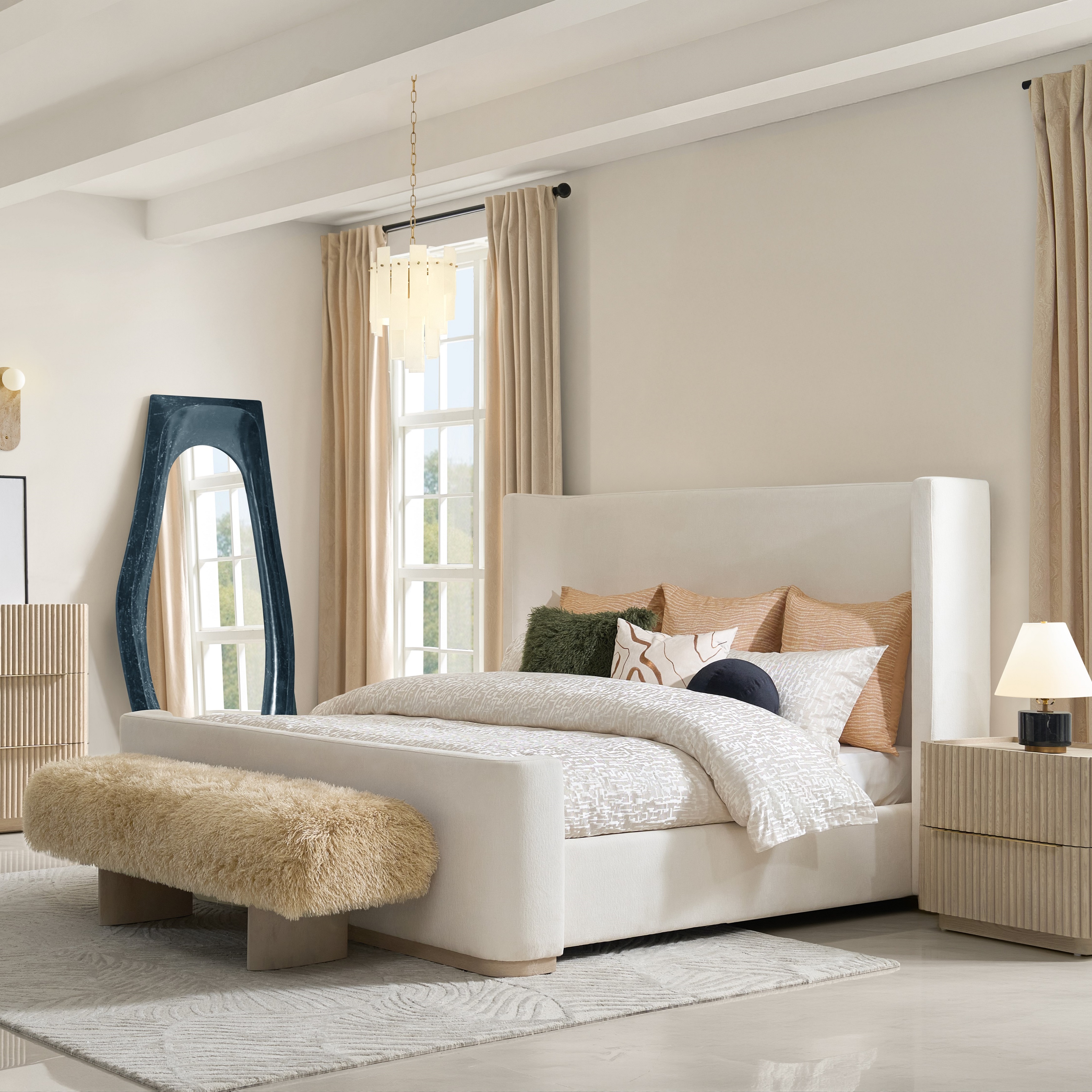 Podva Embroidered Bedding Set - Pearl/Ivory