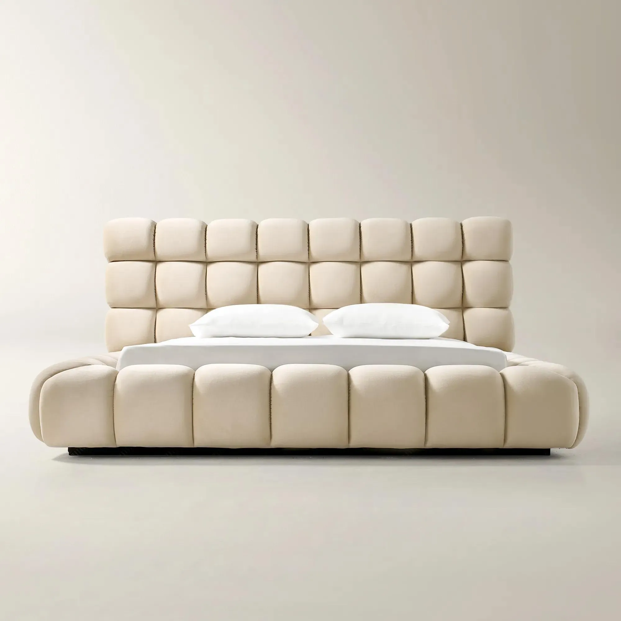Paloma Tufted Velvet Upholstered Platform Bed