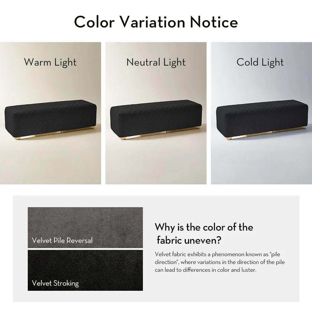 Vanta Quilted Charcoal Velvet Bench (64.6")