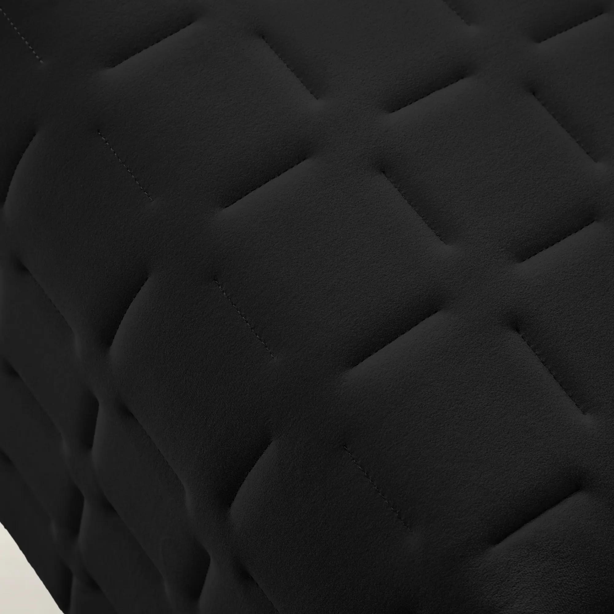 Vanta Quilted Charcoal Velvet Bench (64.6")