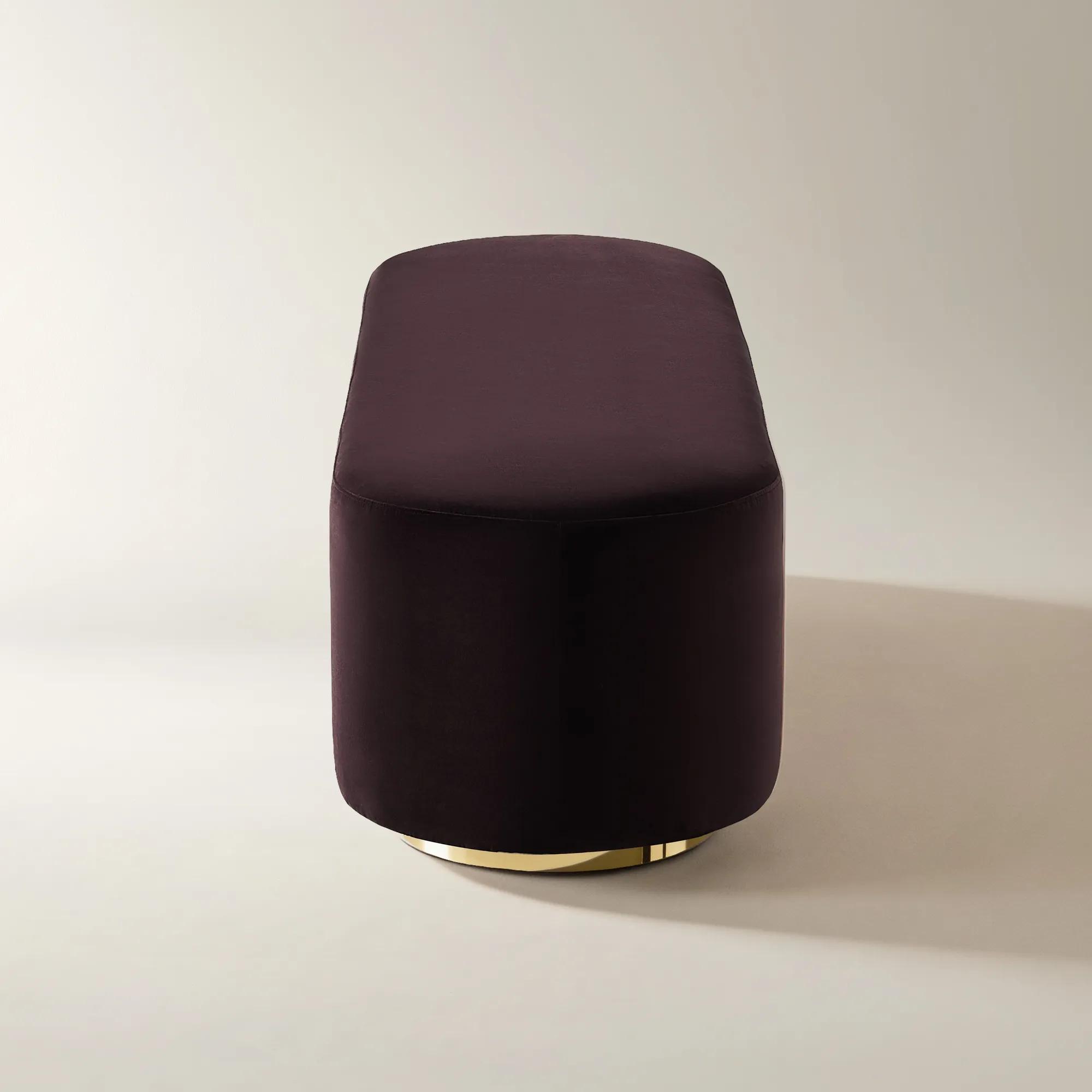 Kendra Fig Velvet Bench （70.47"）