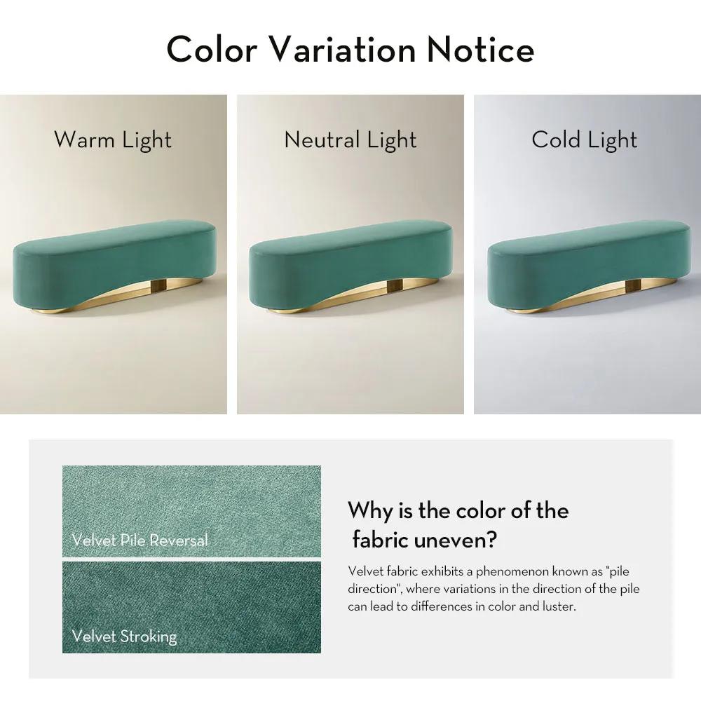 Kendra Ocean Teal Velvet Bench （70.47"）