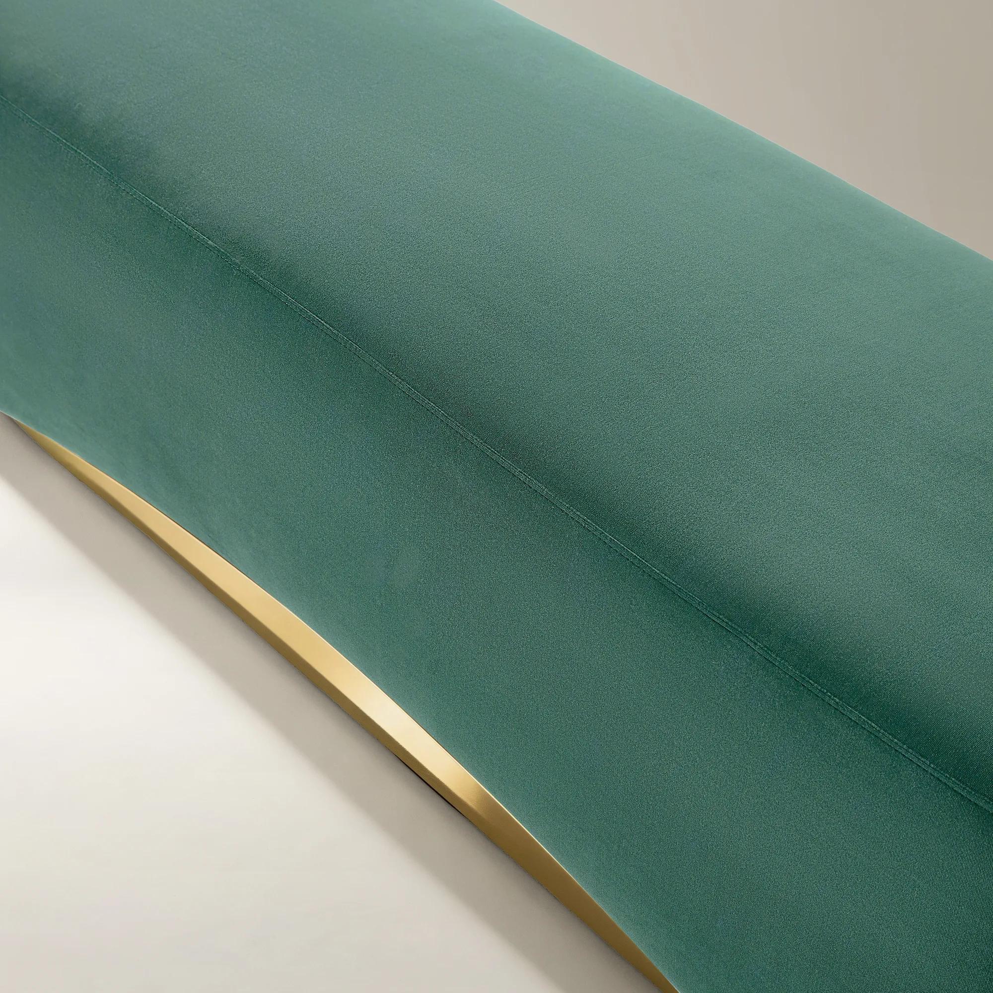 Kendra Ocean Teal Velvet Bench （70.47"）