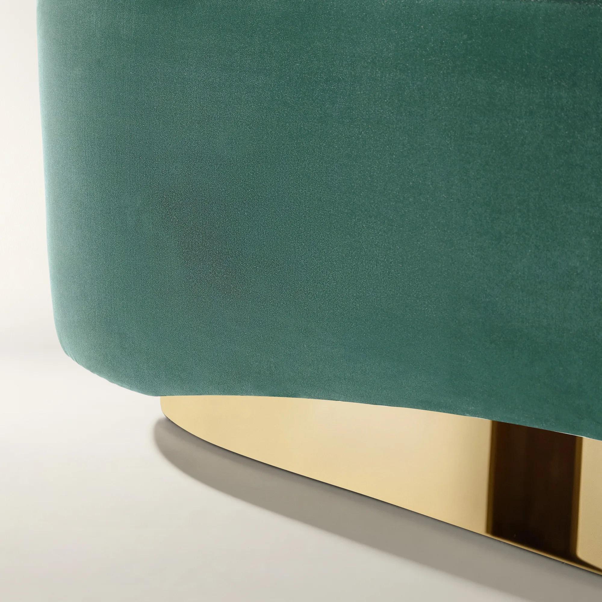 Kendra Ocean Teal Velvet Bench （70.47"）