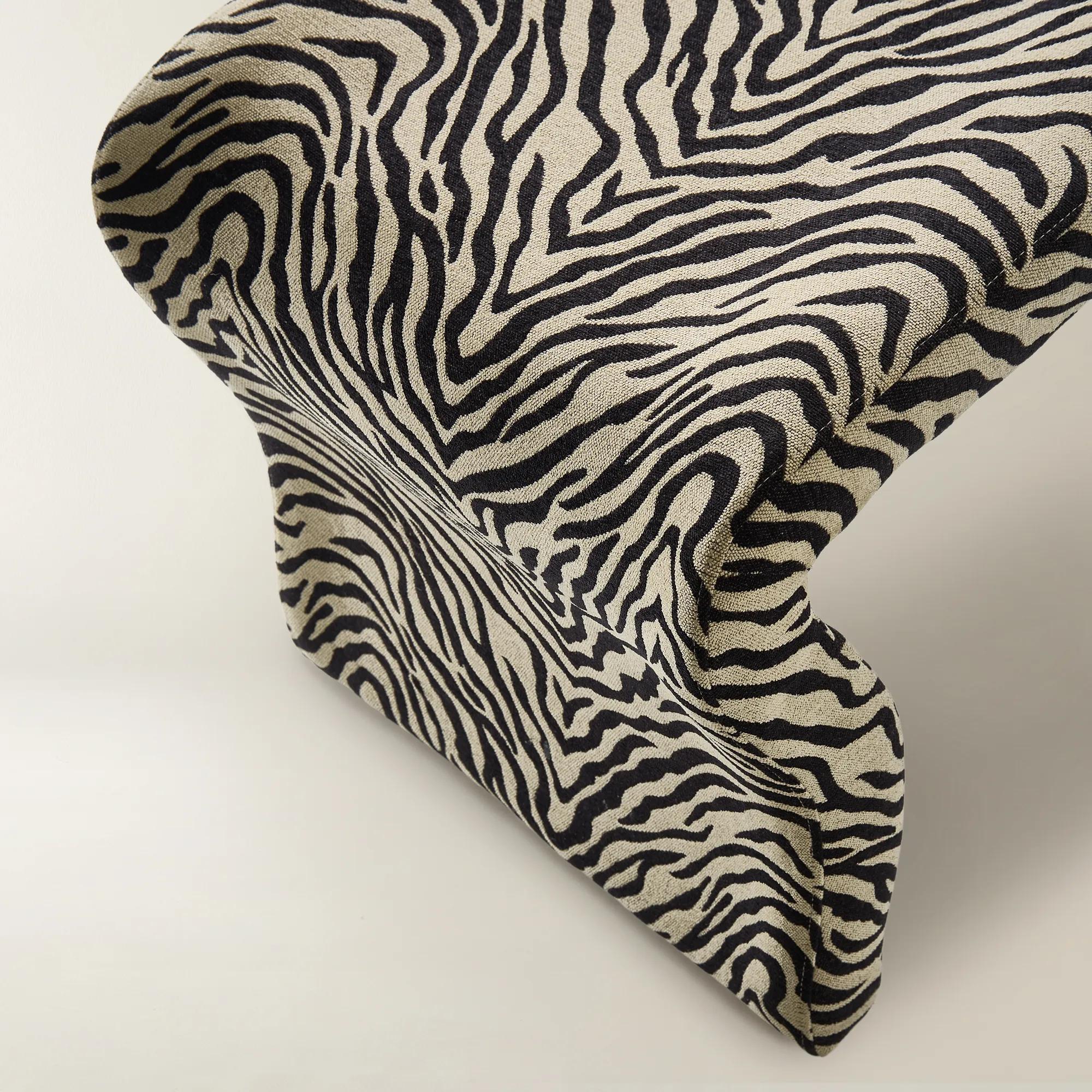 Romy Zebra Performance Chenille Bench (62")