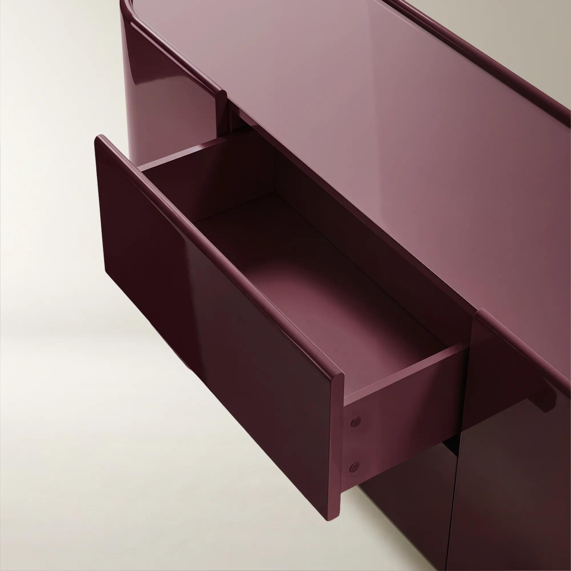 Velar Lacquered Ox Blood Buffet (70")