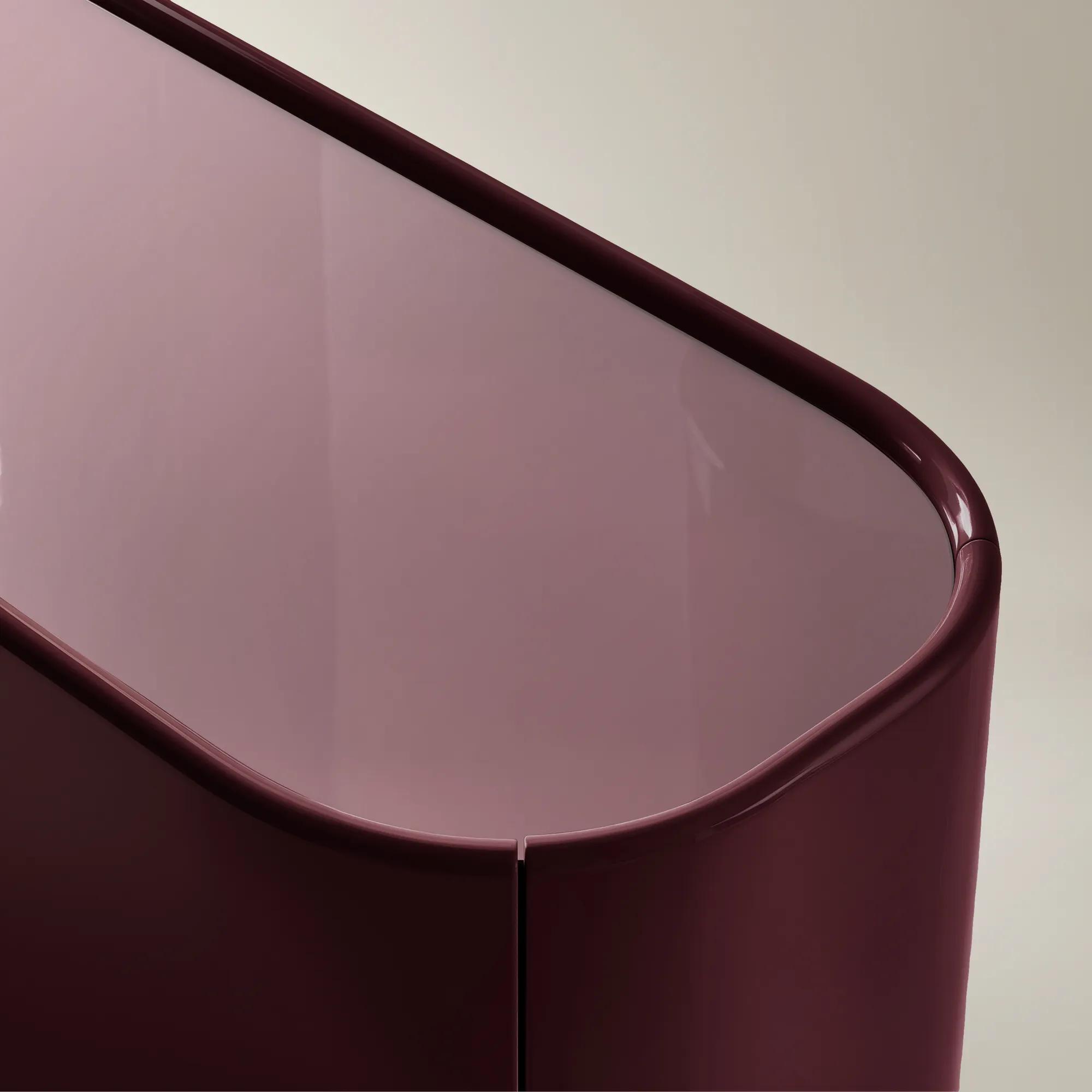 Velar Lacquered Ox Blood Buffet (70")